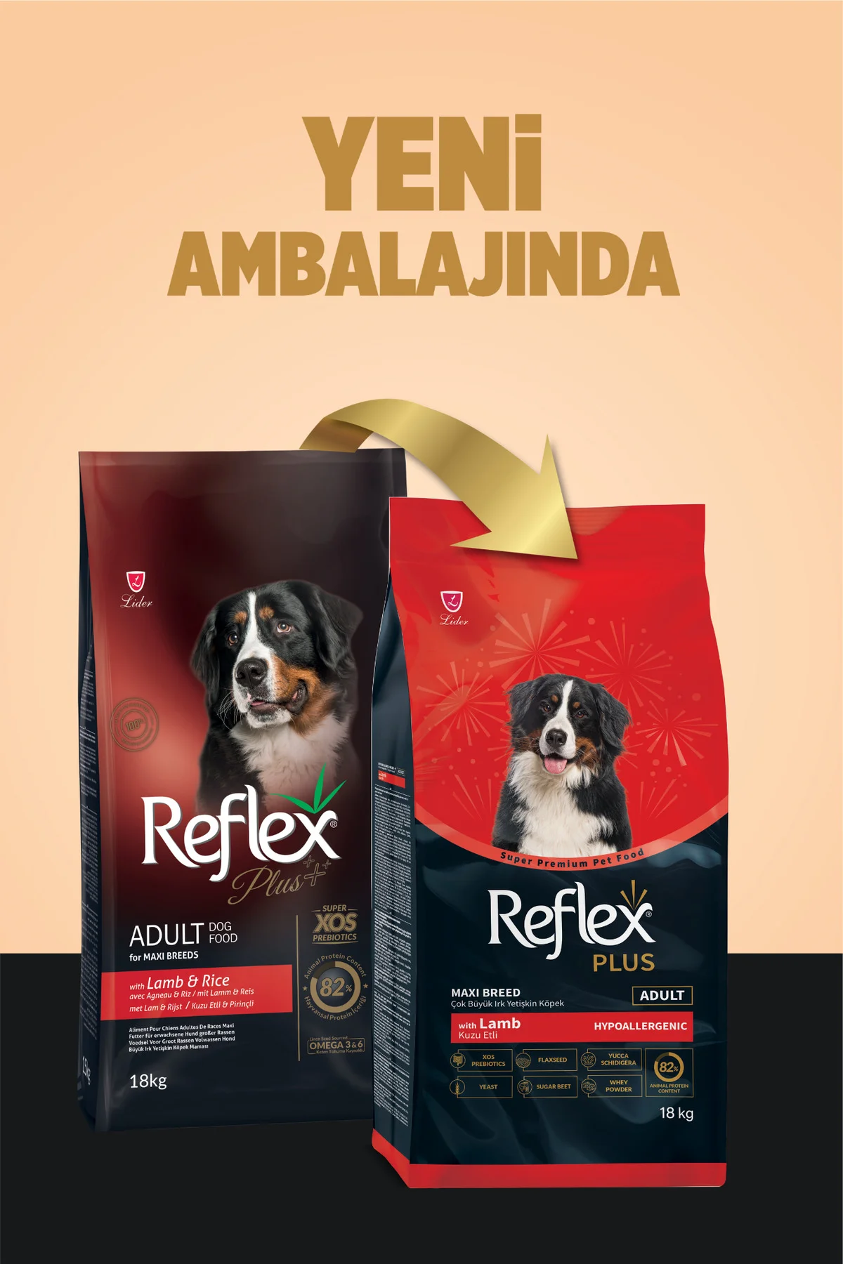 Plus Hipoalerjenik Çok Büyük Irklar için Kuzu Etli Yetişkin Köpek