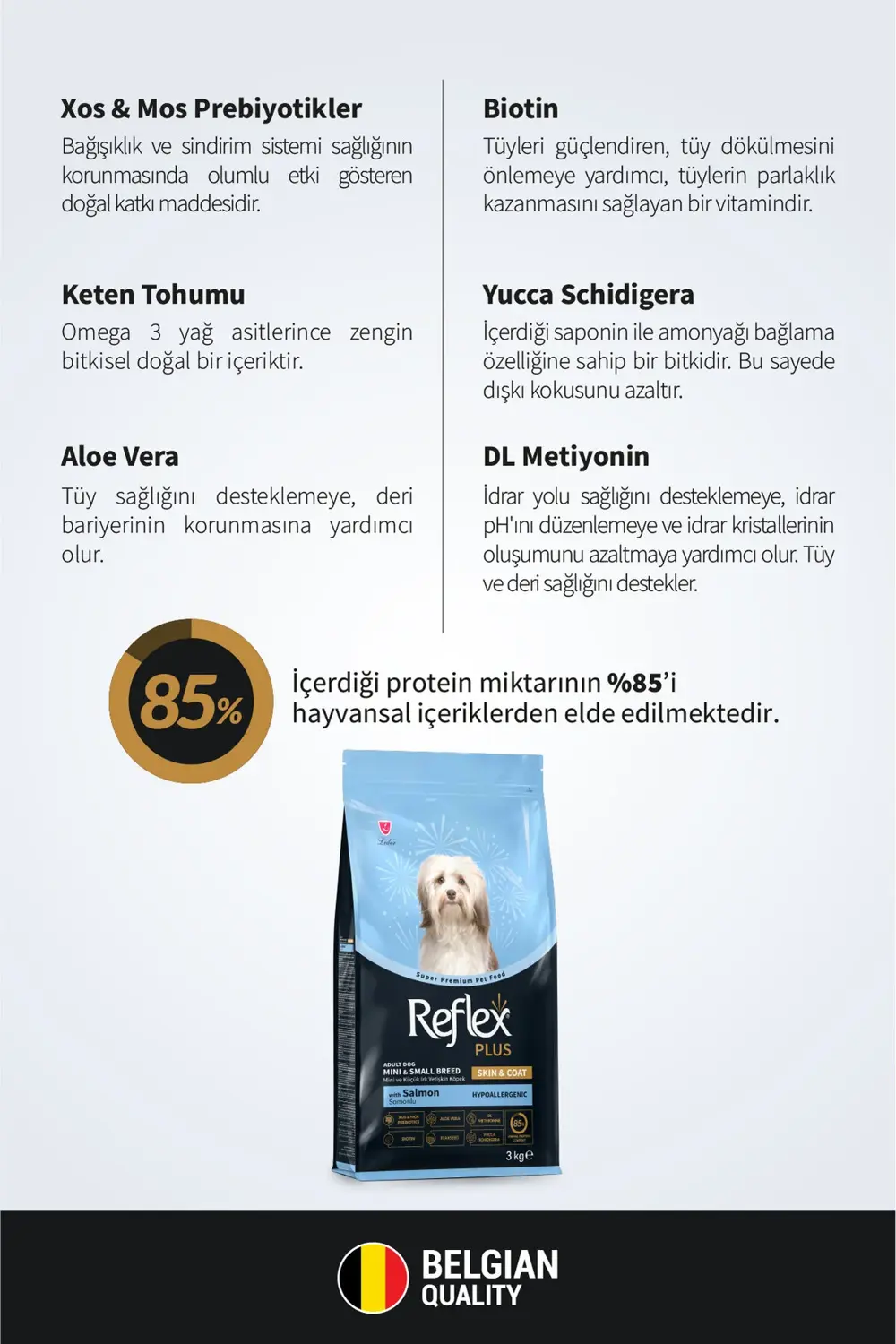 Reflex Plus Hipoalerjenik Mini Ve Küçük İrklar İçin Somonlu Yetişkin Köp