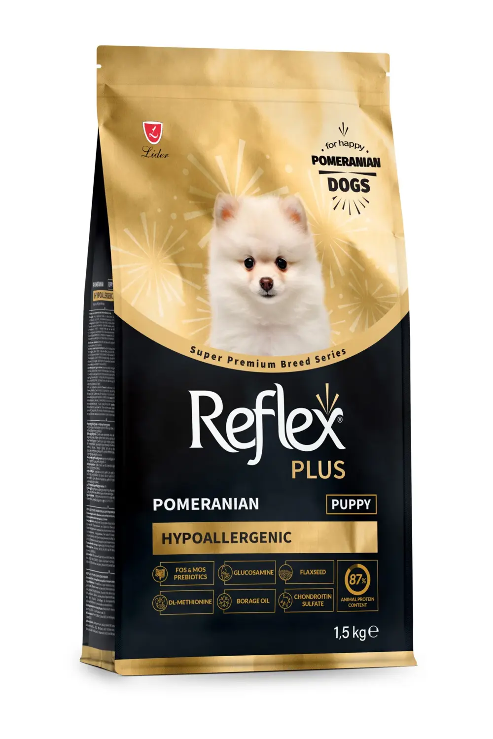 Reflex Plus Hipoalerjenik Pomeranian Tavuklu Yavru Köpek Maması 1,5 Kg