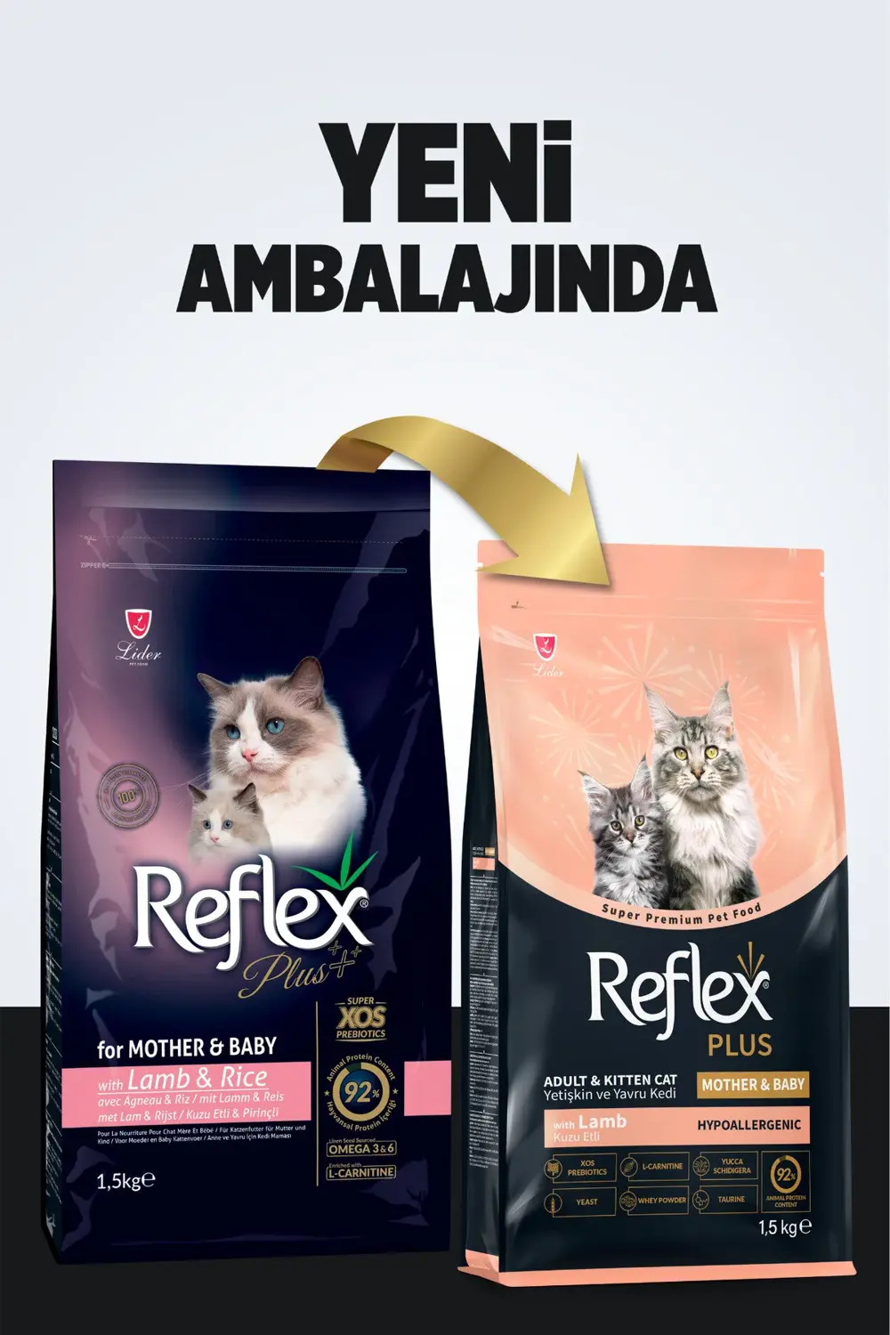 Reflex Plus Hipoalerjenik Yetişkin Ve Yavru Kuzu Etli Kedi Maması 1,5 Kg
