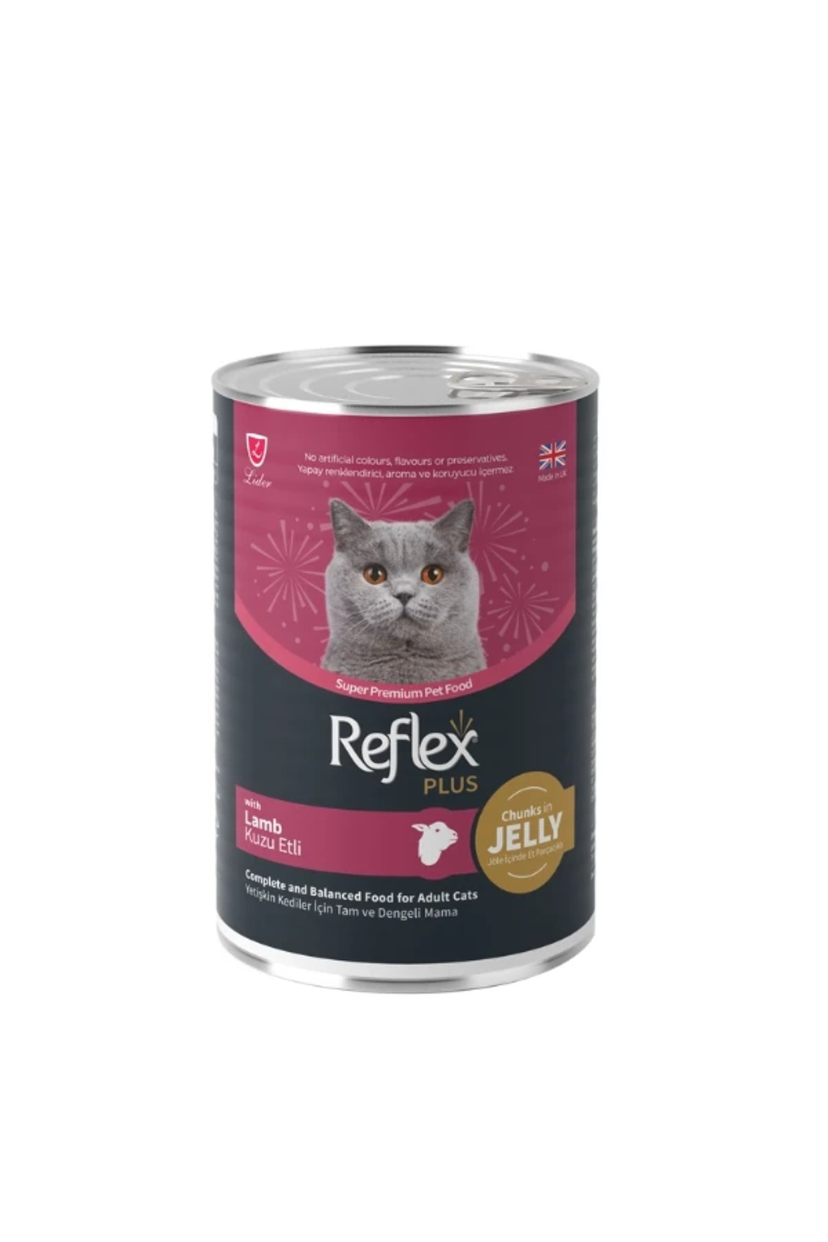 Plus Jöle İçinde Kuzu Etli Yetişkin Konserve Kedi Maması 6 Adet-4