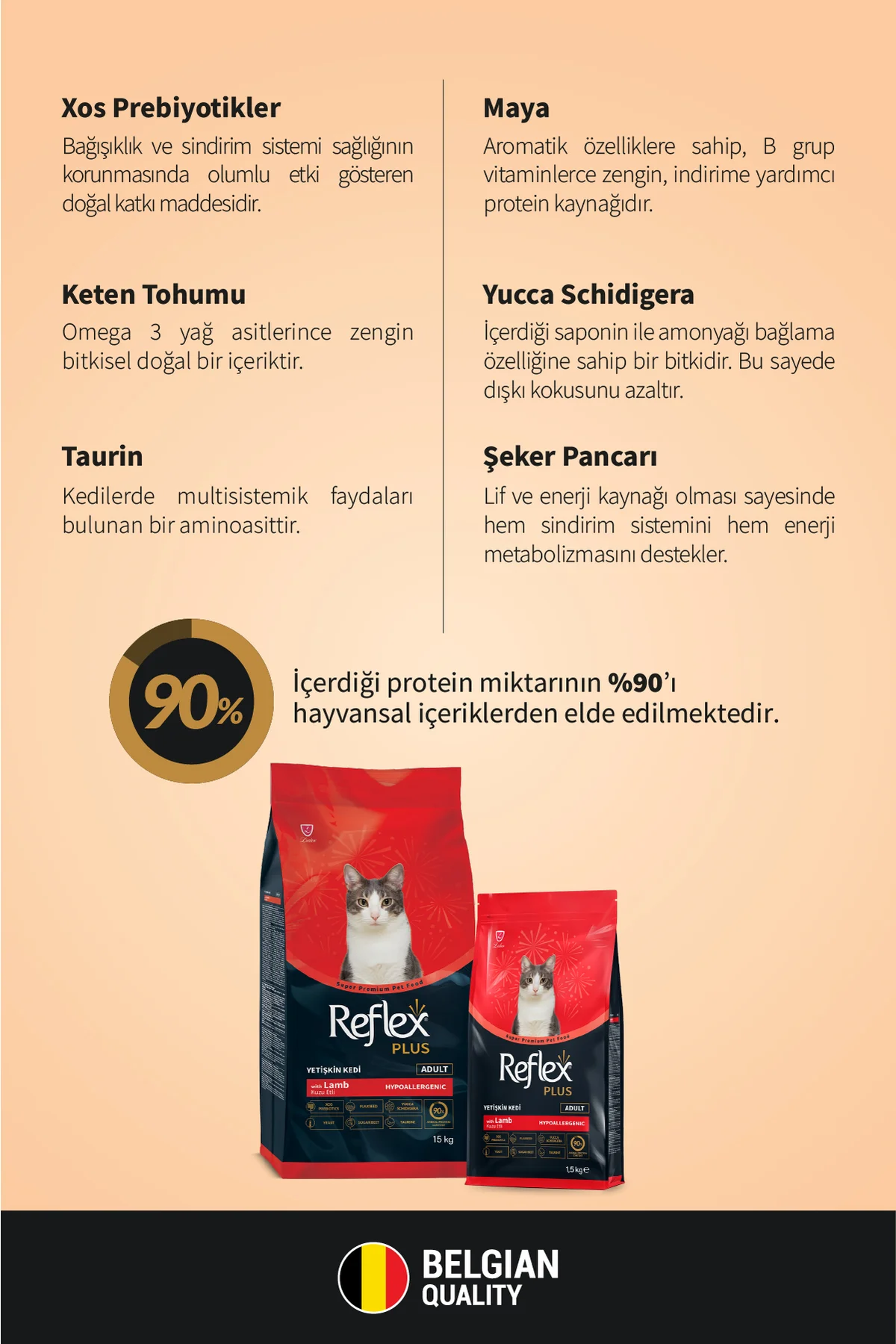 Plus Kuzu Etli ve Pirinçli Yetişkin Kedi Maması 1,5 kg