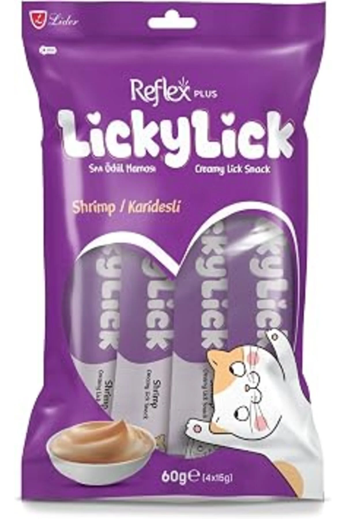 Plus Lickylick Karidesli Sıvı Ödül Maması 60 g (4 x 15 g) - Görsel 4