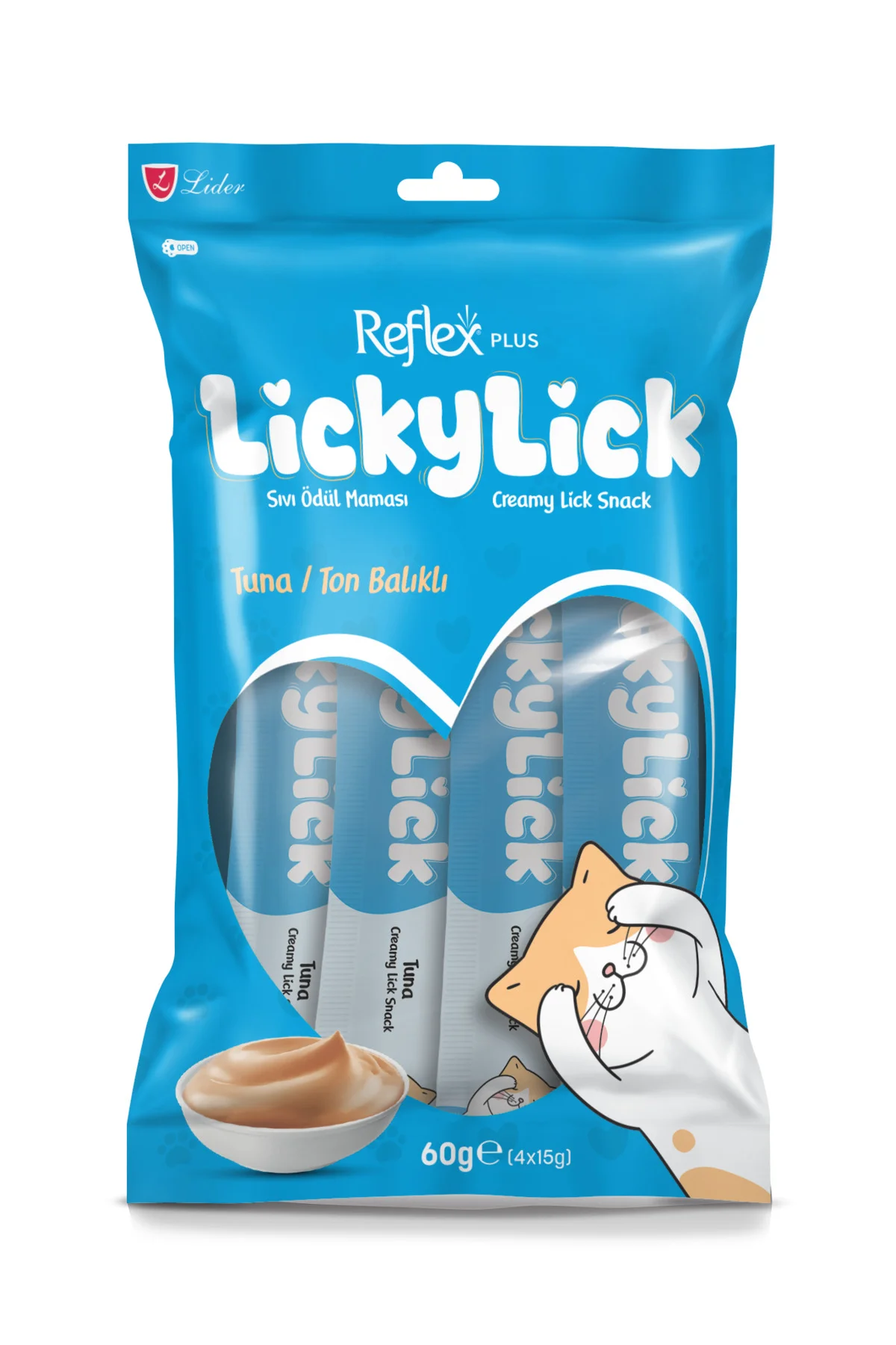 Plus LickyLick Ton Balıklı Sıvı Ödül Maması 60g (4 x 15 g) Plus LickyLick Ton Balıklı Sıvı Ödül Maması 60g (4 x 15 g) - Görsel 4