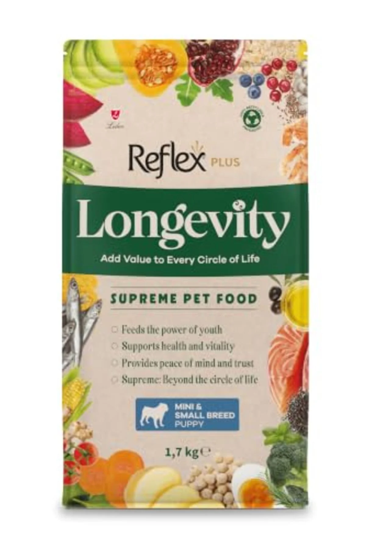Plus Longevity Mini Ve Küçük Irk Yavru Köpek Maması 1700g - Görsel 3