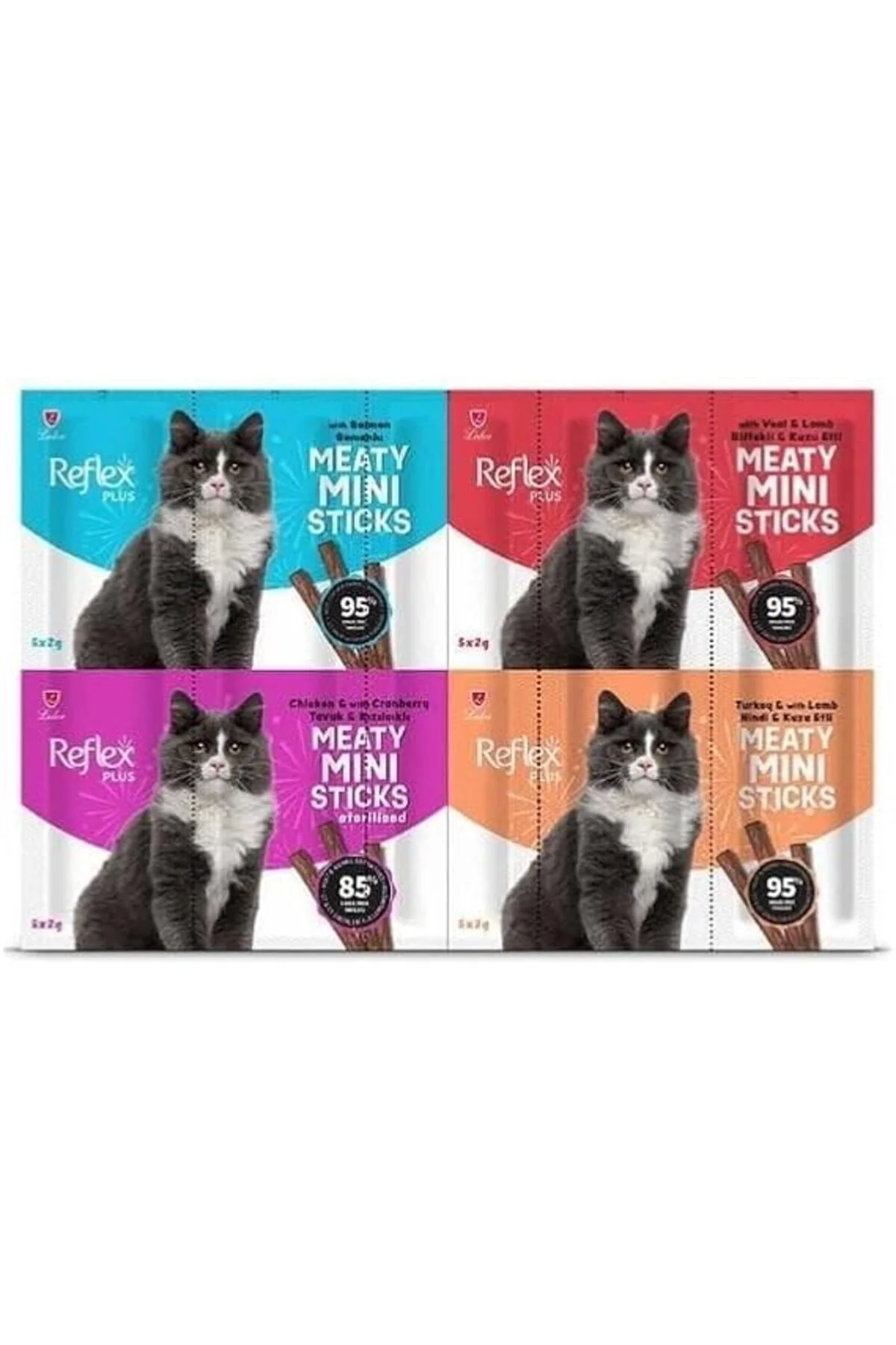 Plus Meaty Mini Sticks Kedi Ödül Maması 4 Çeşit 40g