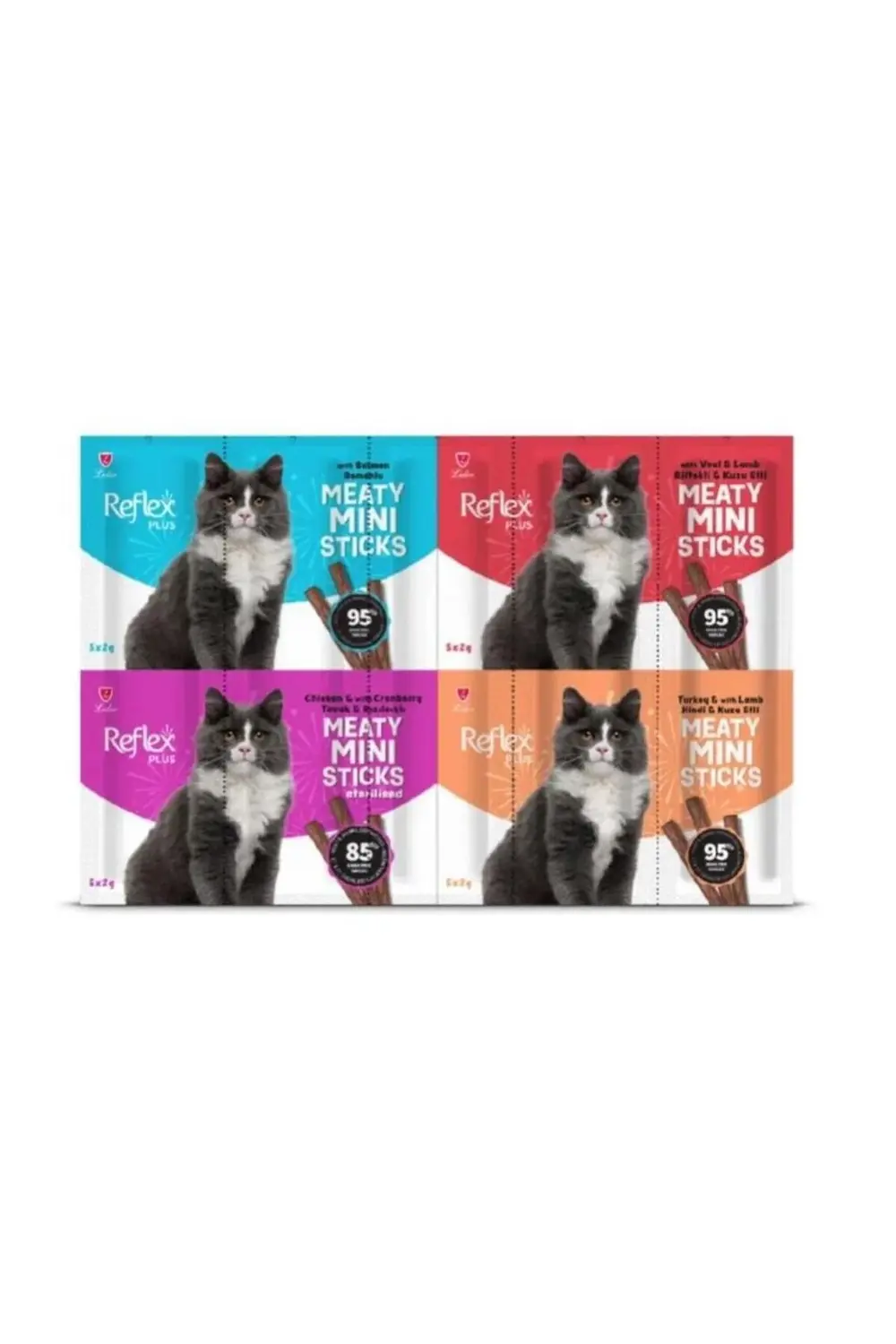 Plus Mini Mix Somonlu Kuzu Etli Biftekli Kısır Tavuk Kedi Ödüller