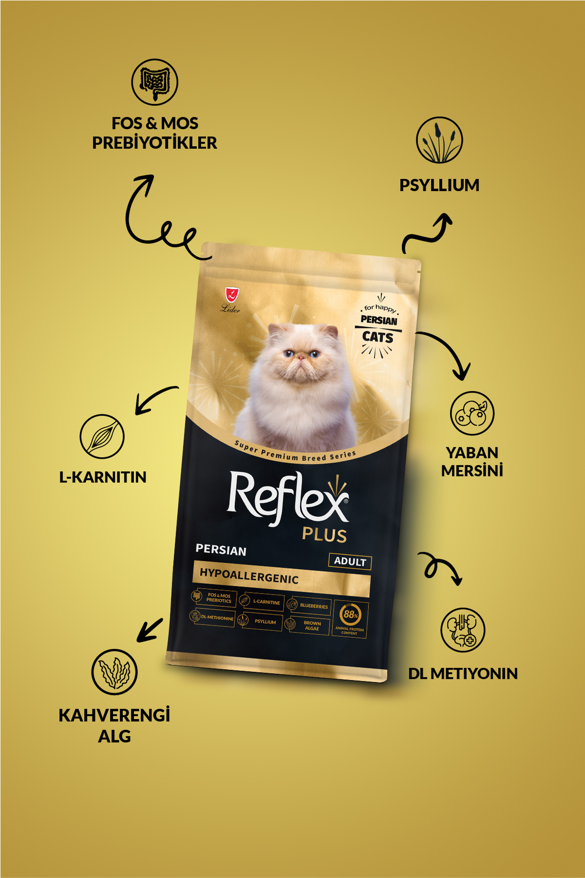 Plus Persian Yetişkin Kedi Maması 8 Kg