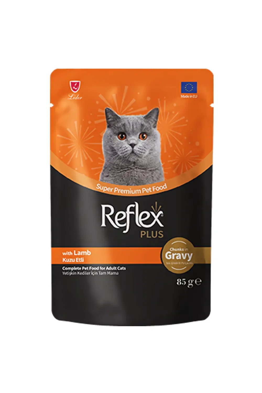 Reflex Plus Sos İçinde Parça Kuzu Etli Yetişkin Kedi Konservesi 85Gr