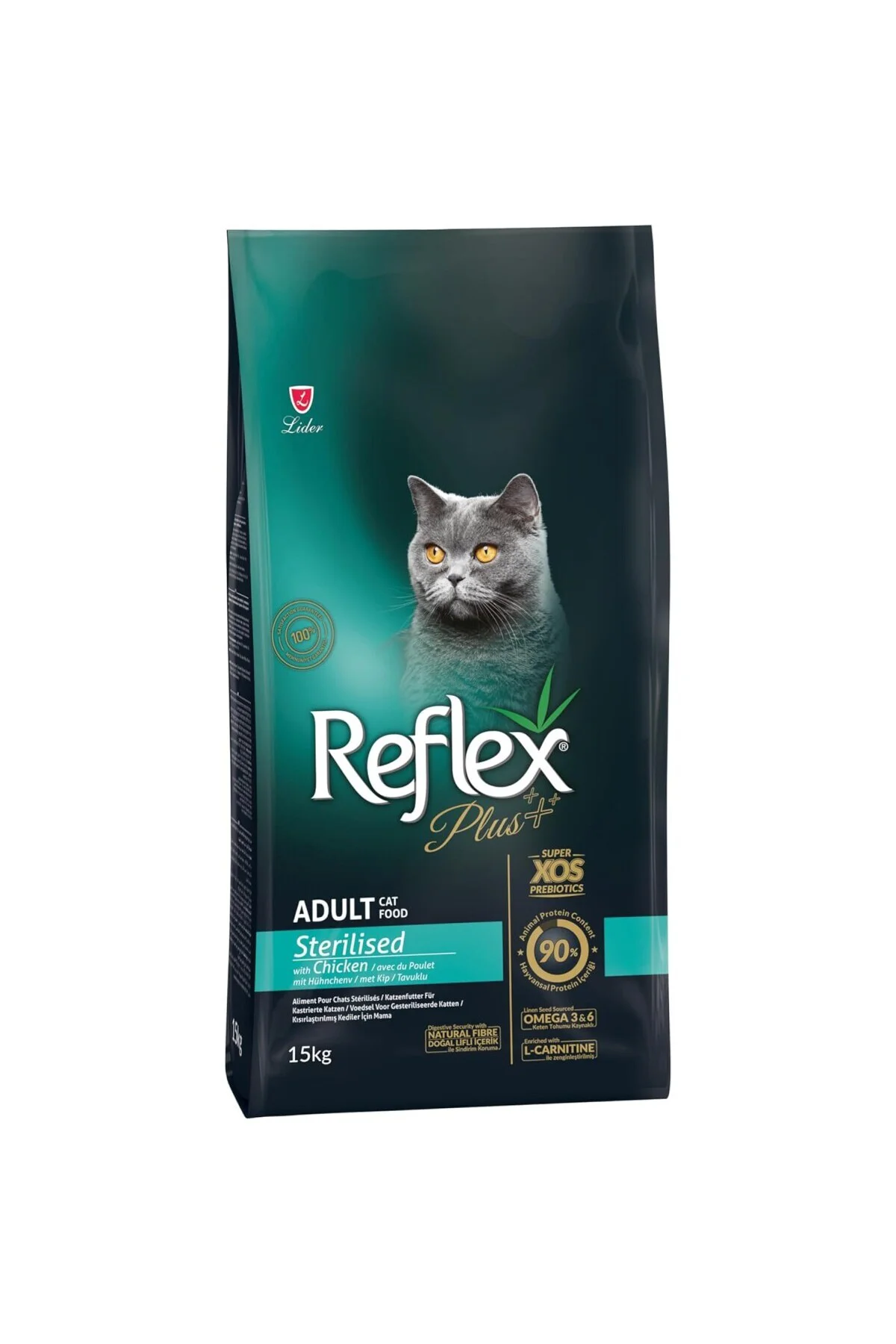 Plus Yetişkin Kediler için Tavuk Etli Kedi Maması, 15 kg