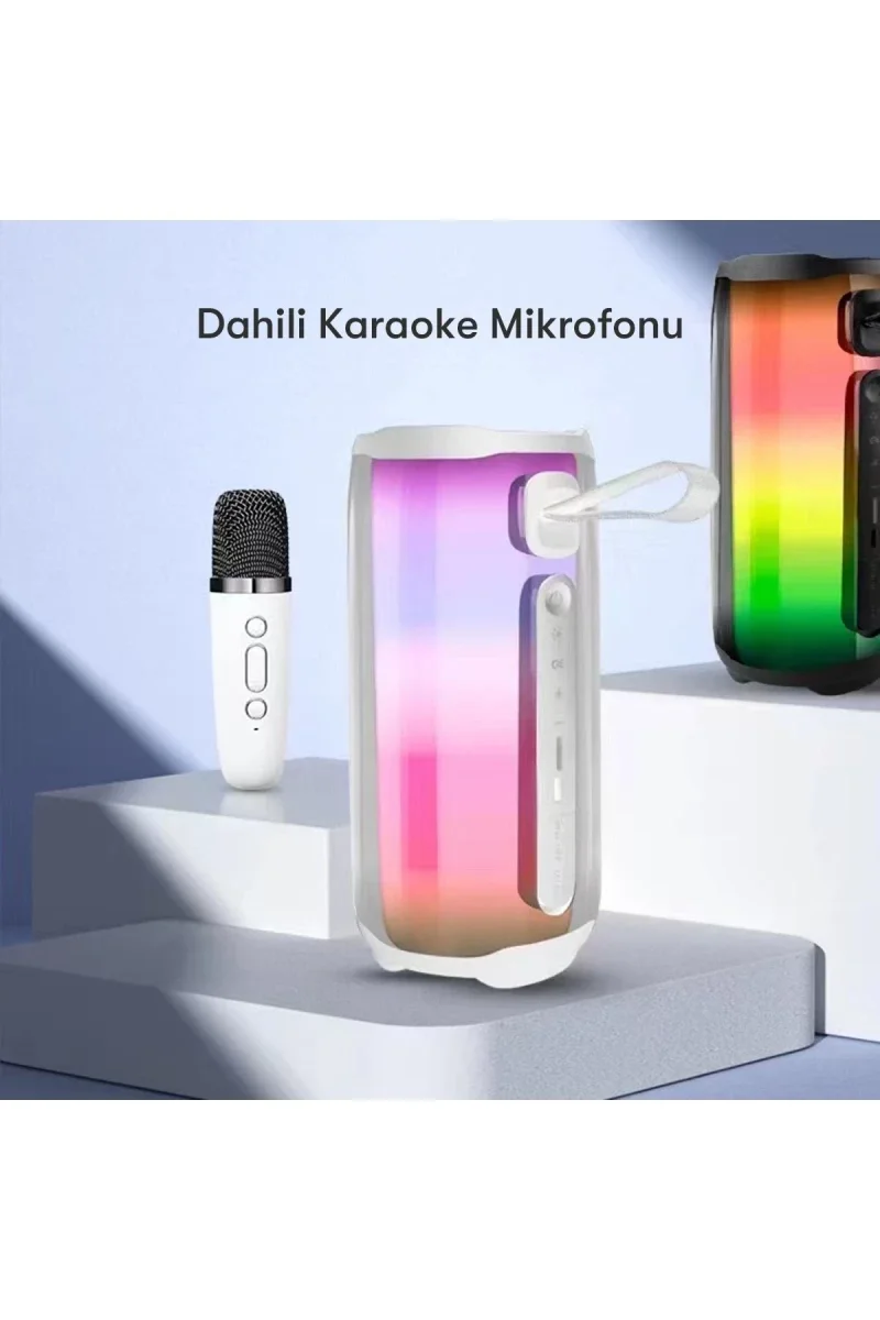 Pluse 5 Mikrofonlu RGB Kablosuz Hoparlör - Siyah