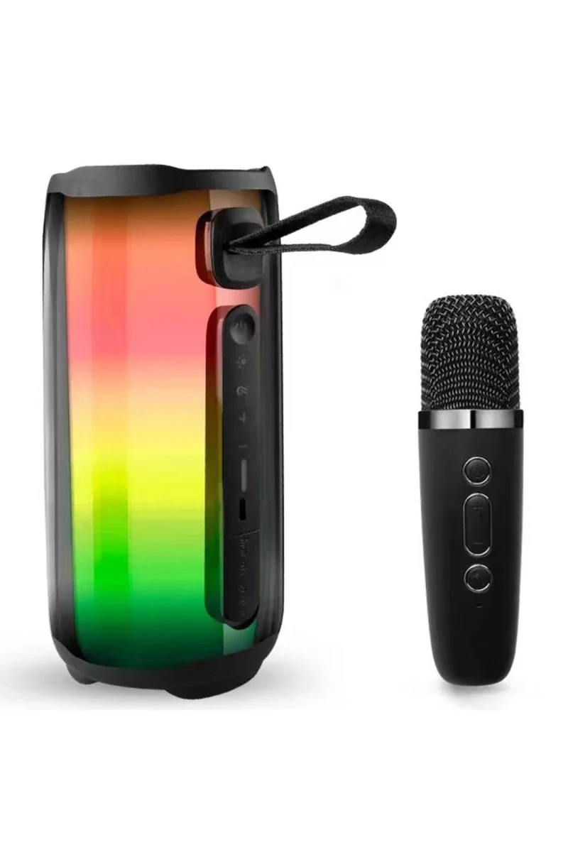 Pluse 5 Mikrofonlu RGB Kablosuz Hoparlör - Siyah