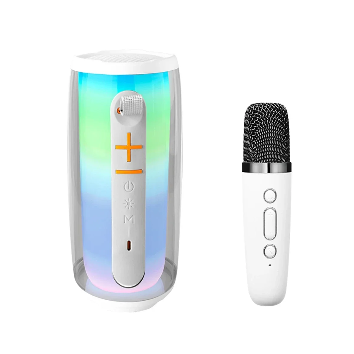 Pluse 6 Mikrofonlu RGB Kablosuz Hoparlör - Beyaz