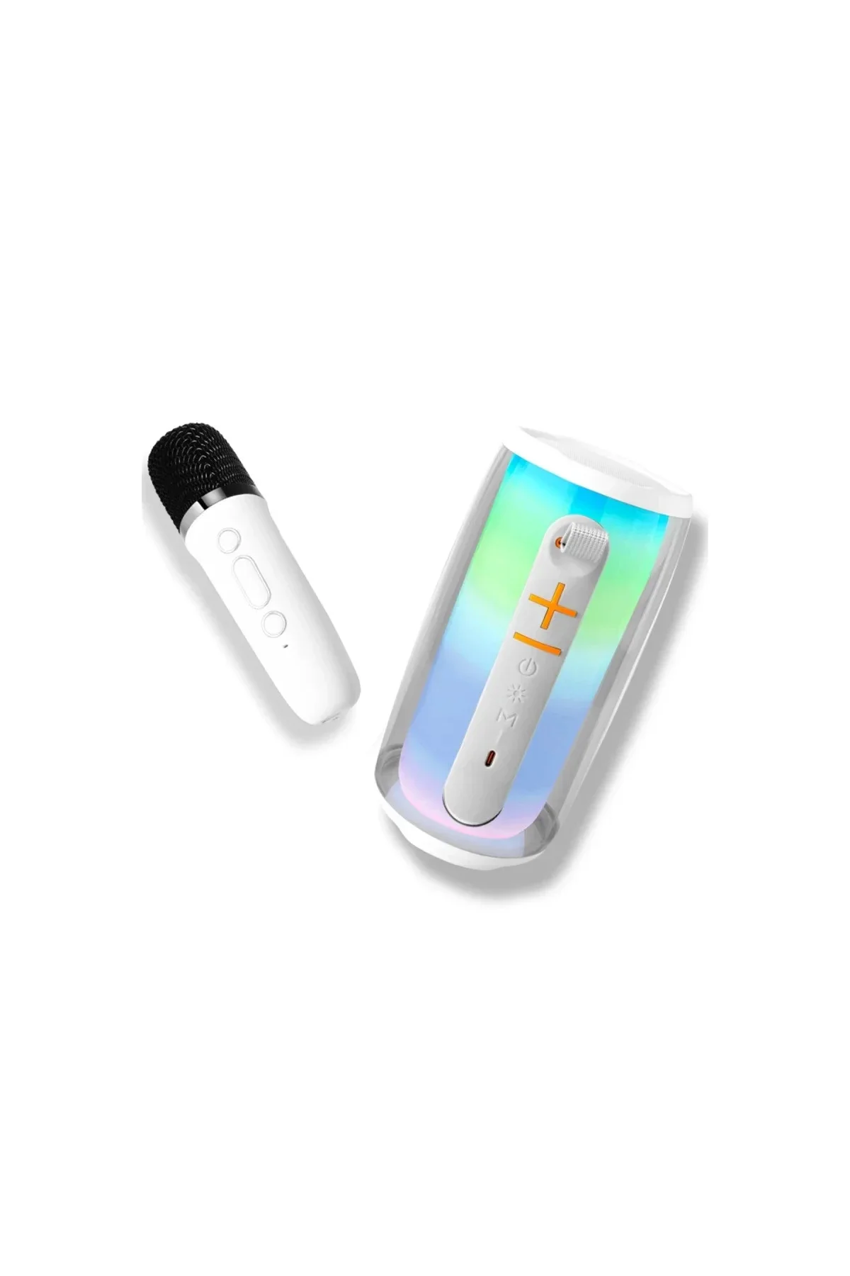 Pluse 6 Mikrofonlu RGB Kablosuz Hoparlör - Beyaz