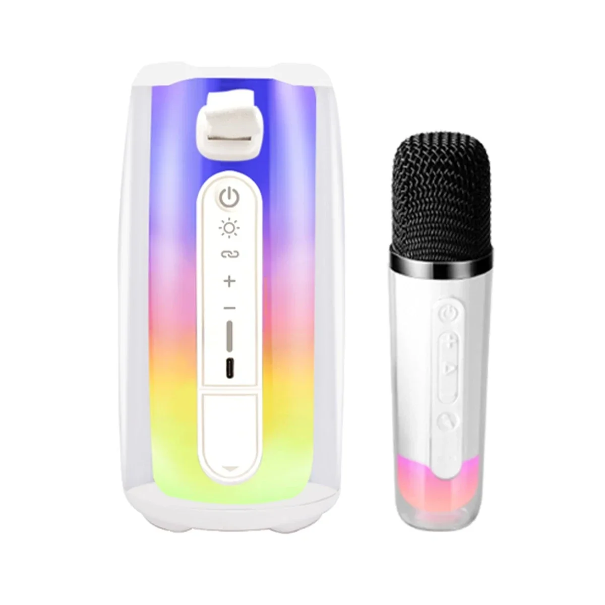 Pluse 7 Mikrofonlu RGB Kablosuz Hoparlör - Beyaz