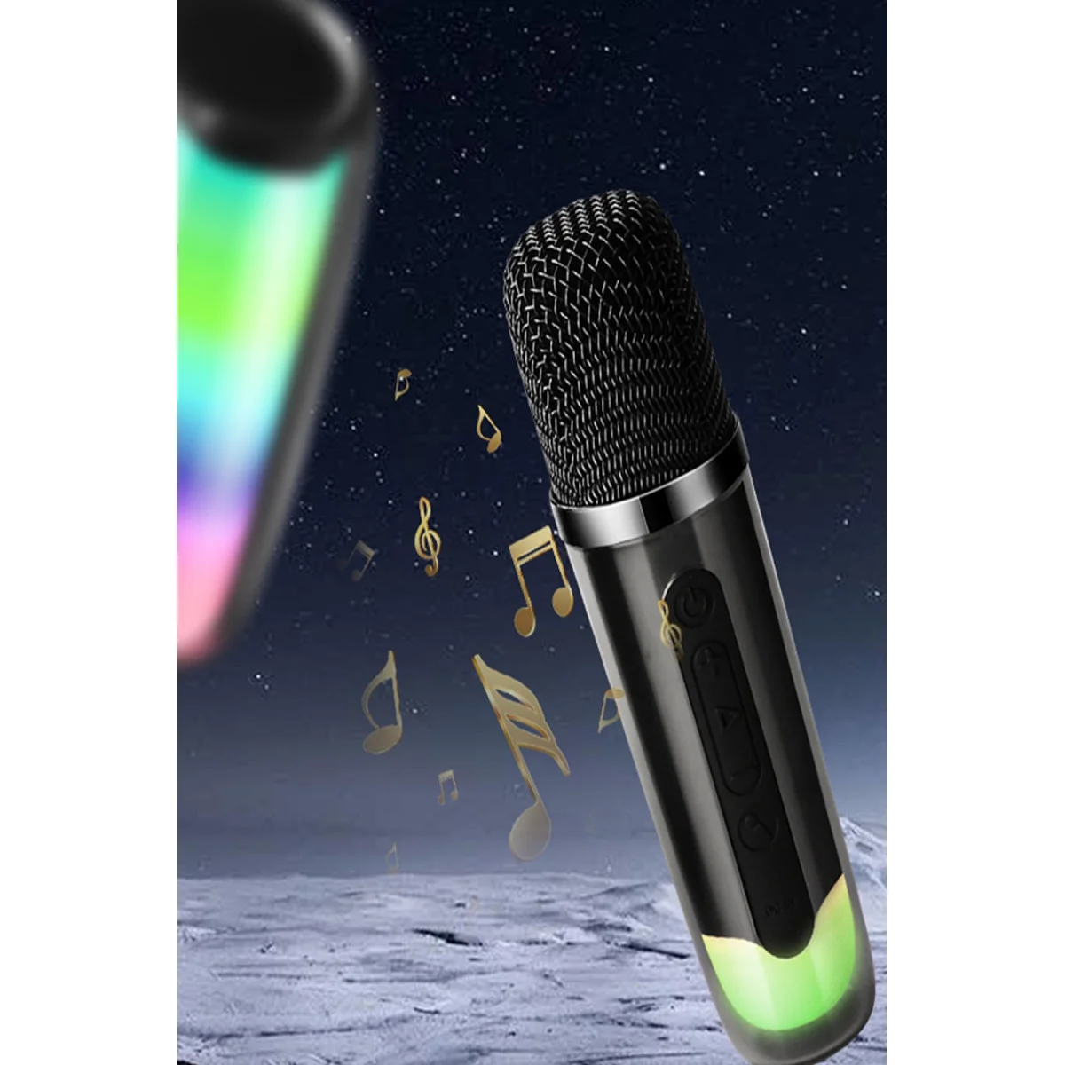 Pluse 7 Mikrofonlu RGB Kablosuz Hoparlör Beyaz - 360 Derece Ses ve Net Ses Kaydı