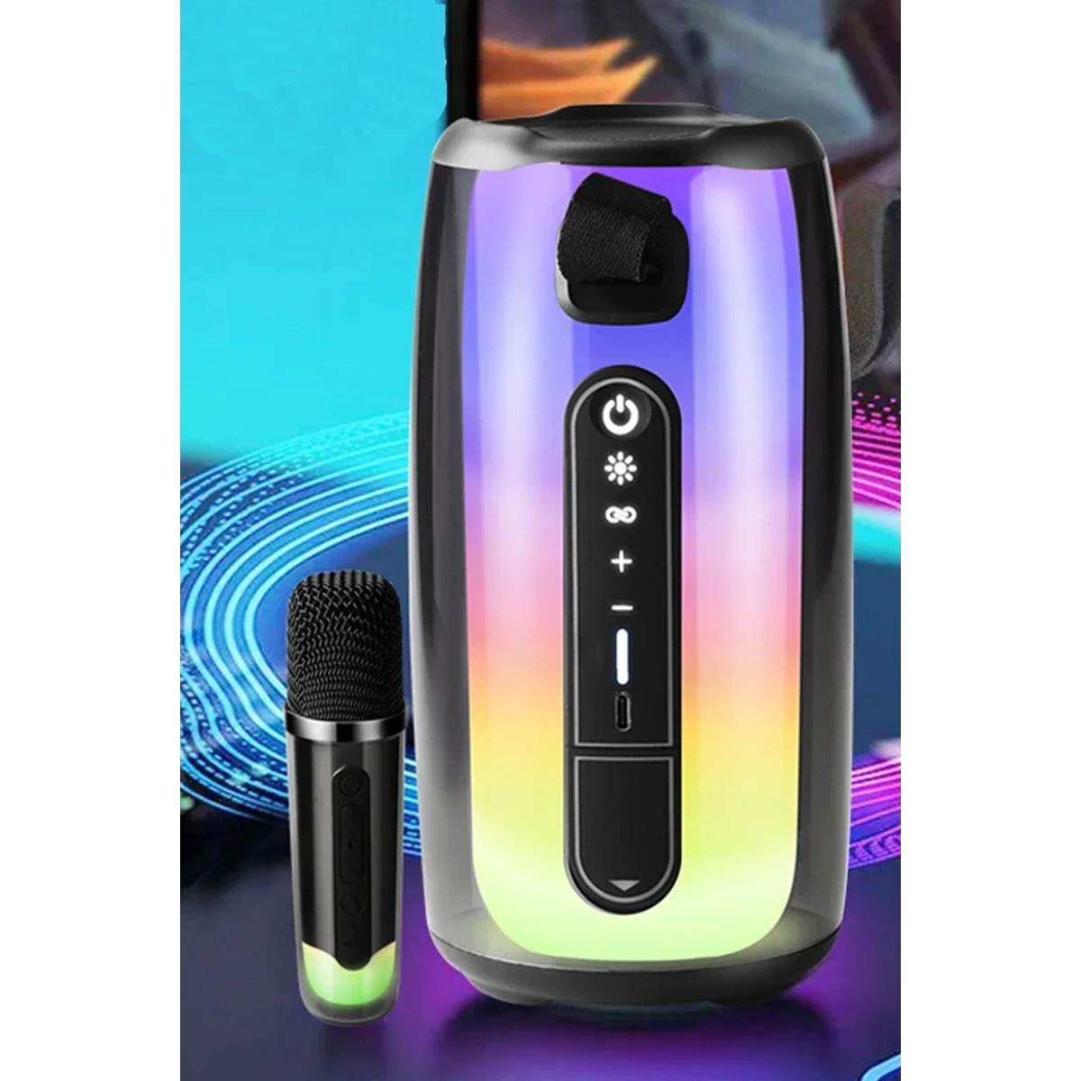 Pluse 7 Mikrofonlu RGB Kablosuz Hoparlör - Beyaz