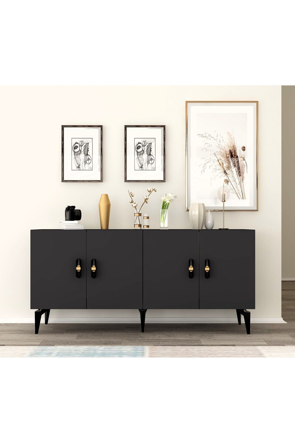 Cantek Dizayn Pluss 4 Kapakli Konsol Antrasit