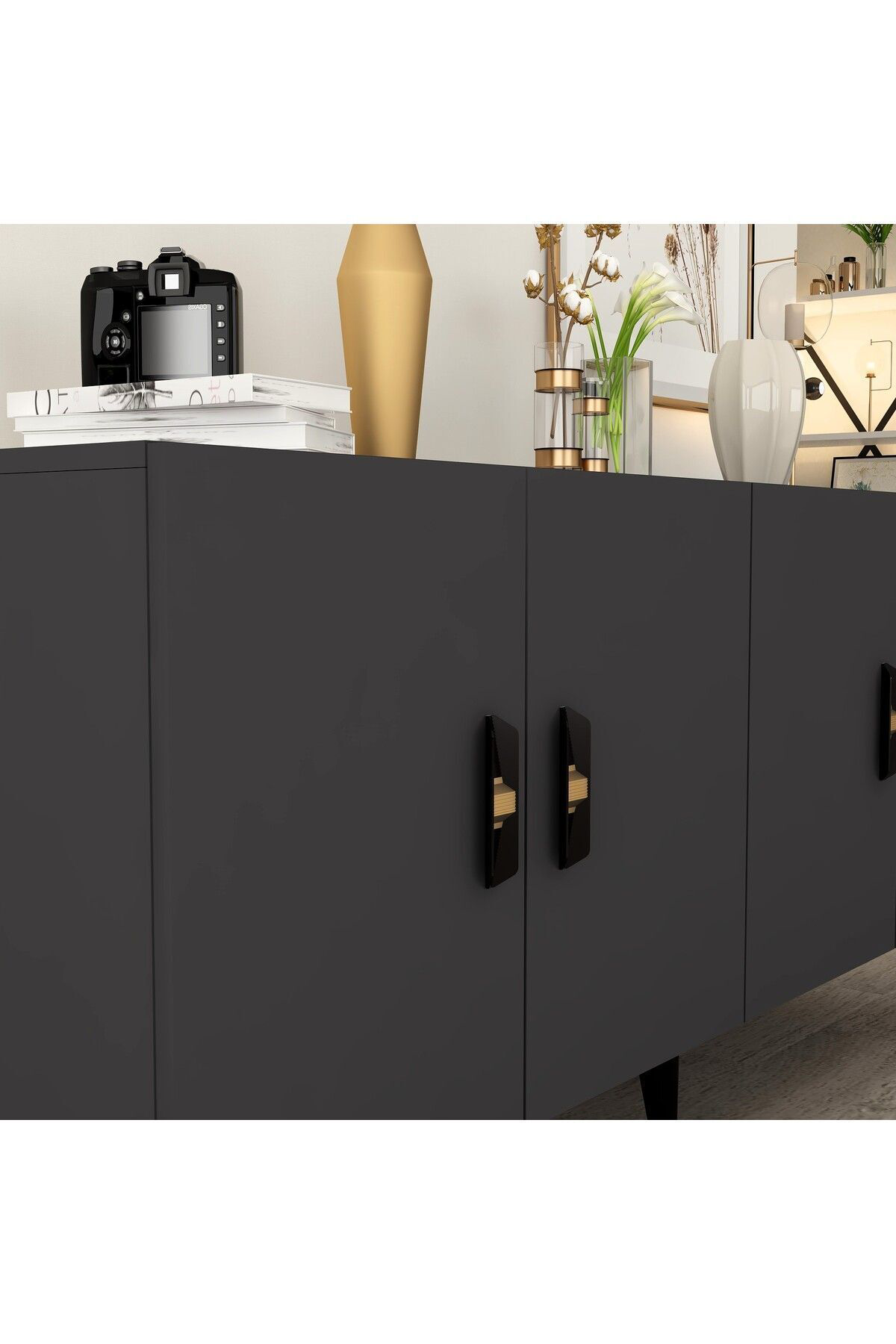 Cantek Dizayn Pluss 4 Kapakli Konsol Antrasit