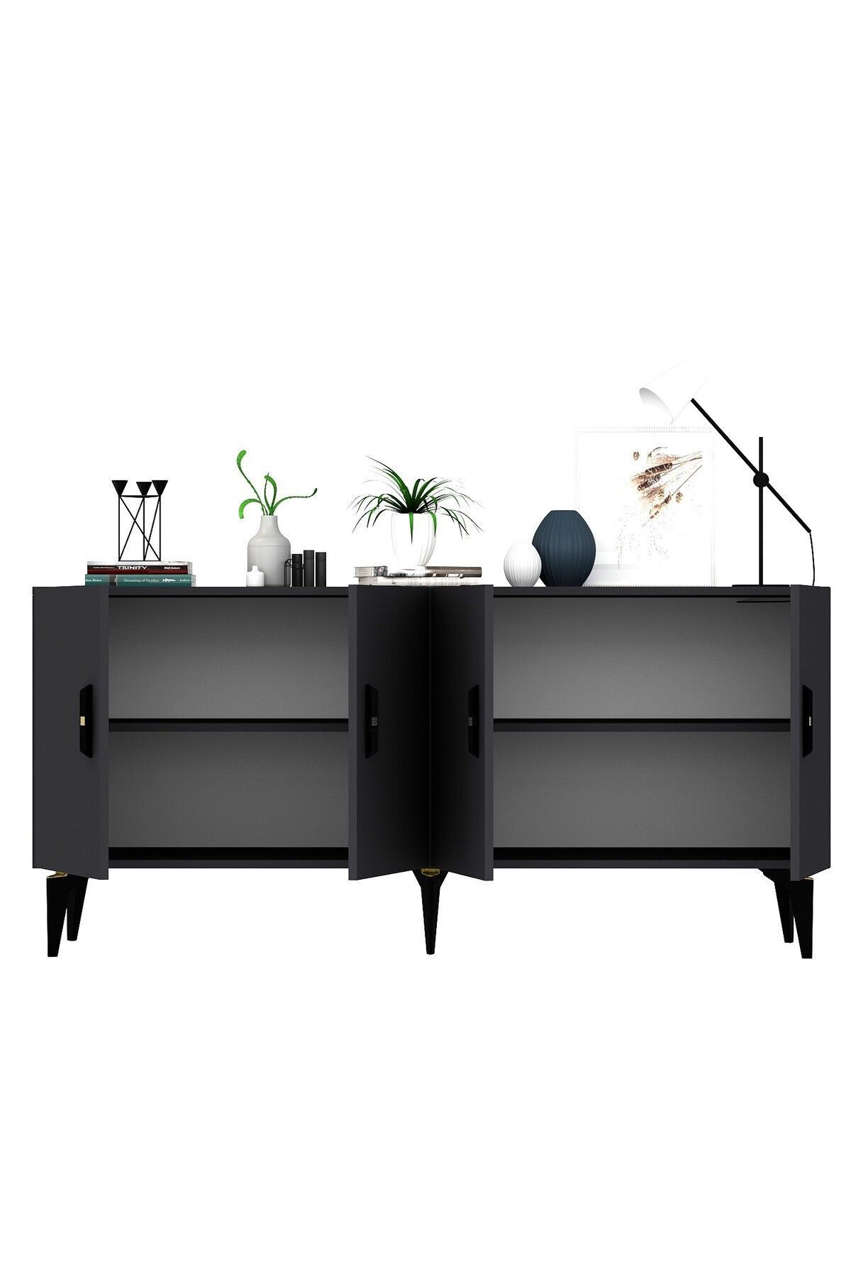 Cantek Dizayn Pluss 4 Kapakli Konsol Antrasit