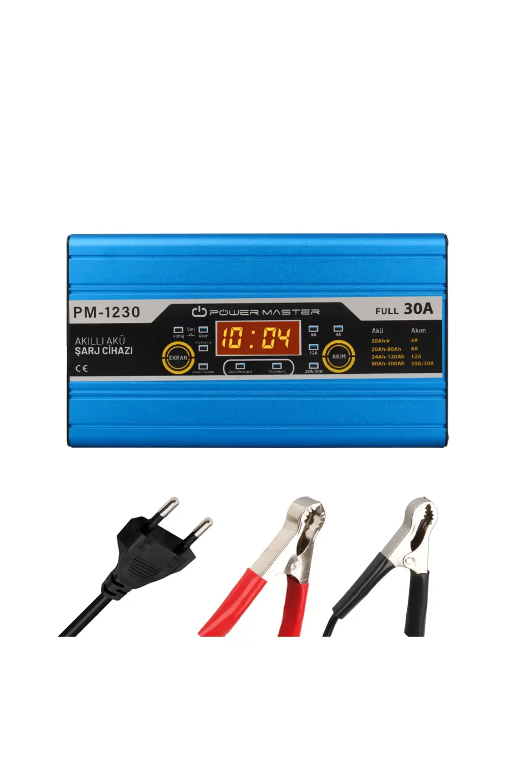 PM-1230 12 VOLT MAX 30 AMPER LCD EKRANLI KURU - ASİT - JEL AKÜ ŞA