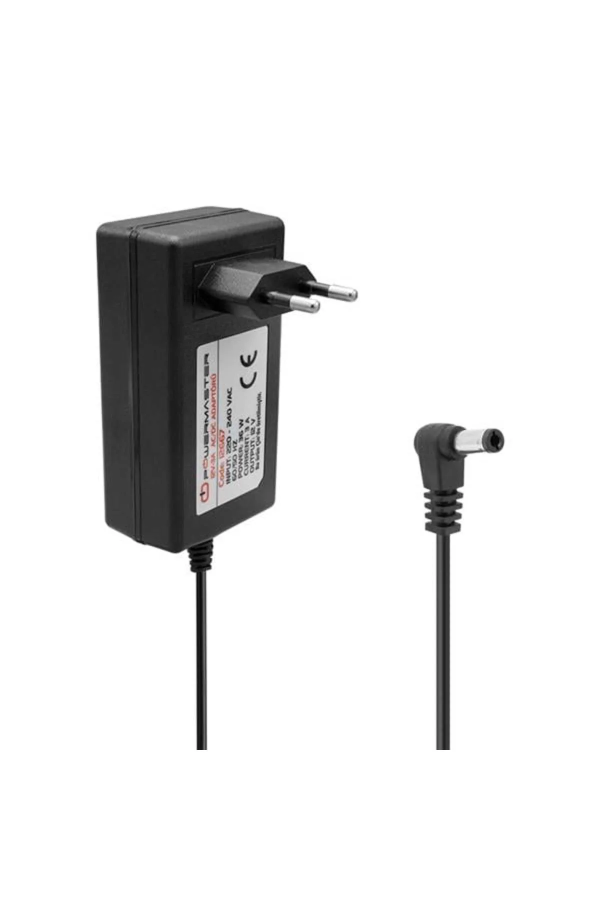 Pm-12667 12 Volt - 3 Amper 5.5*2.5 Mm Uçlu Plastik Kasa Priz Tipi Adaptör