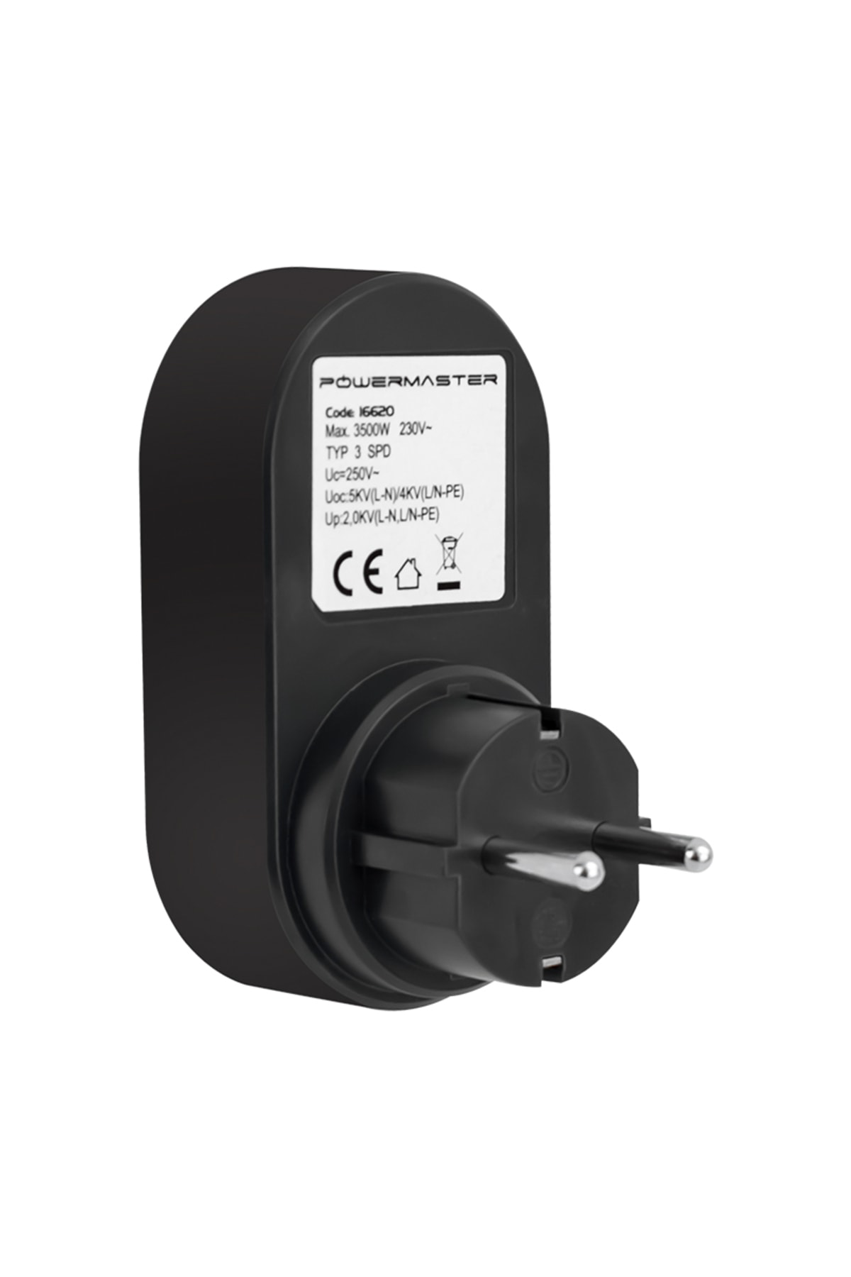PM-16620 10 AMPER - 2500 WATT TEKLİ SİYAH OVAL KASA TERMAL AKIM K