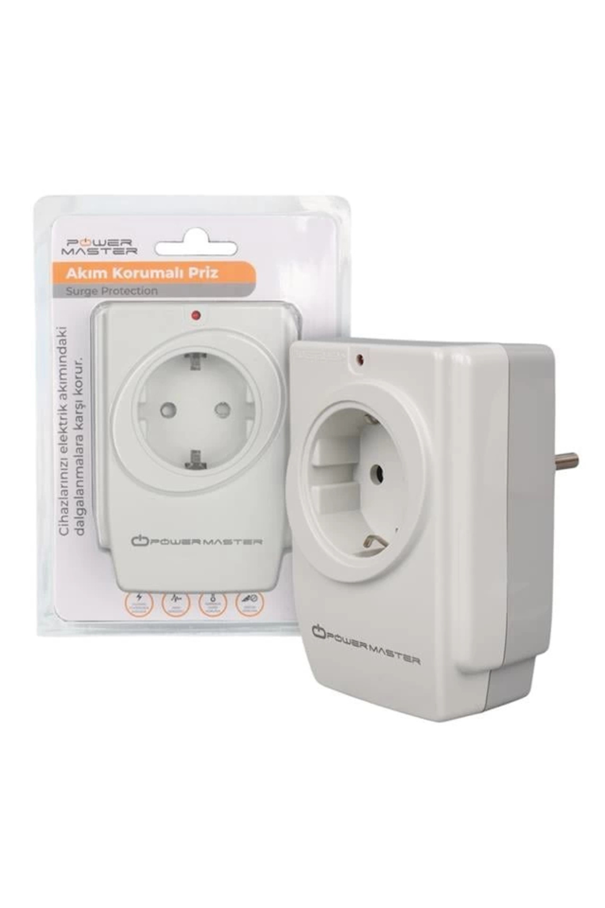 PM-18721 16 Amper - 3680 Watt Tekli Çocuk Korumalı 2 USB'LI 1400 Joule Akım Korumalı Pri