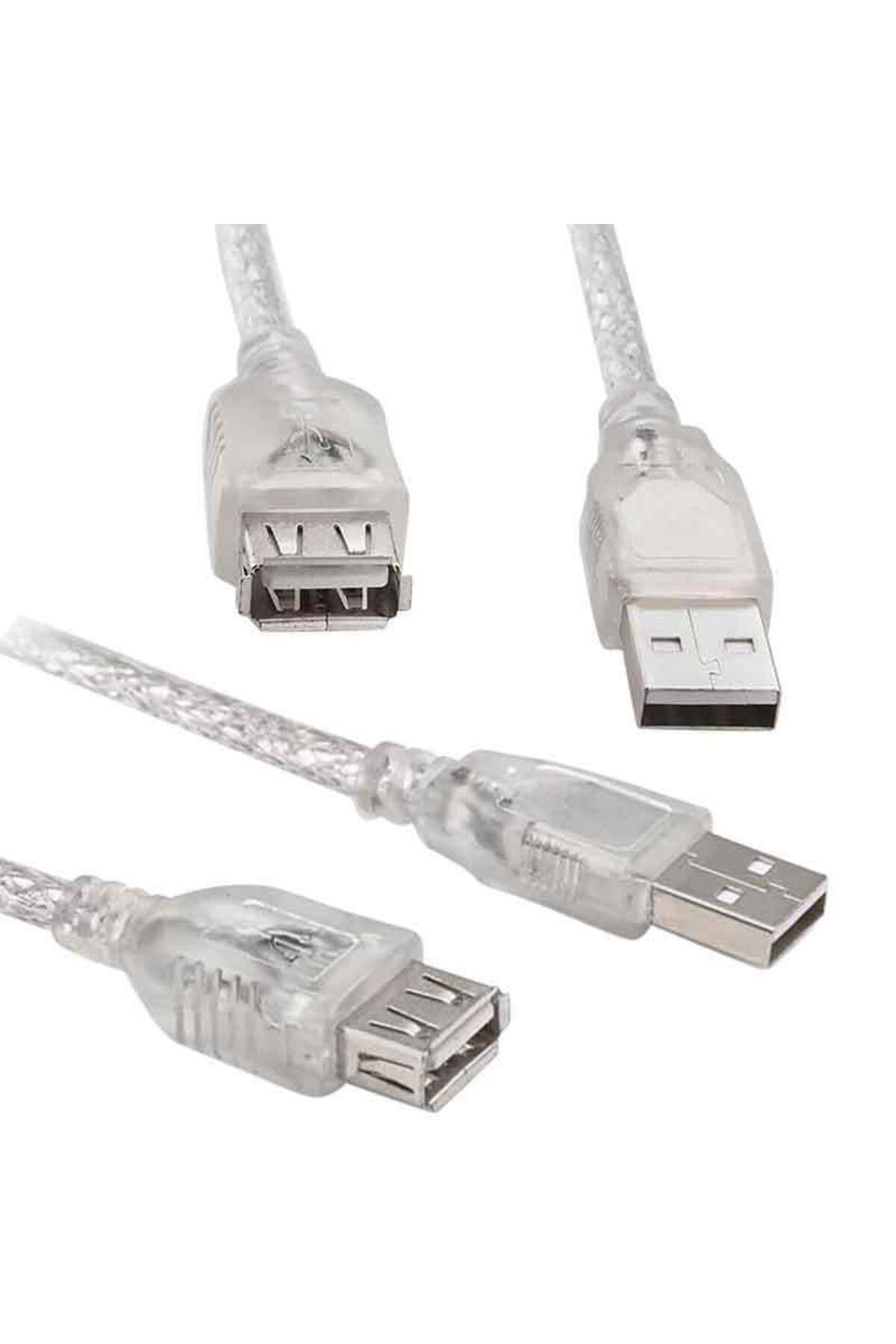 PM-18806 Şeffaf 10 Metre Usb 2.0 Uzatma Kablosu