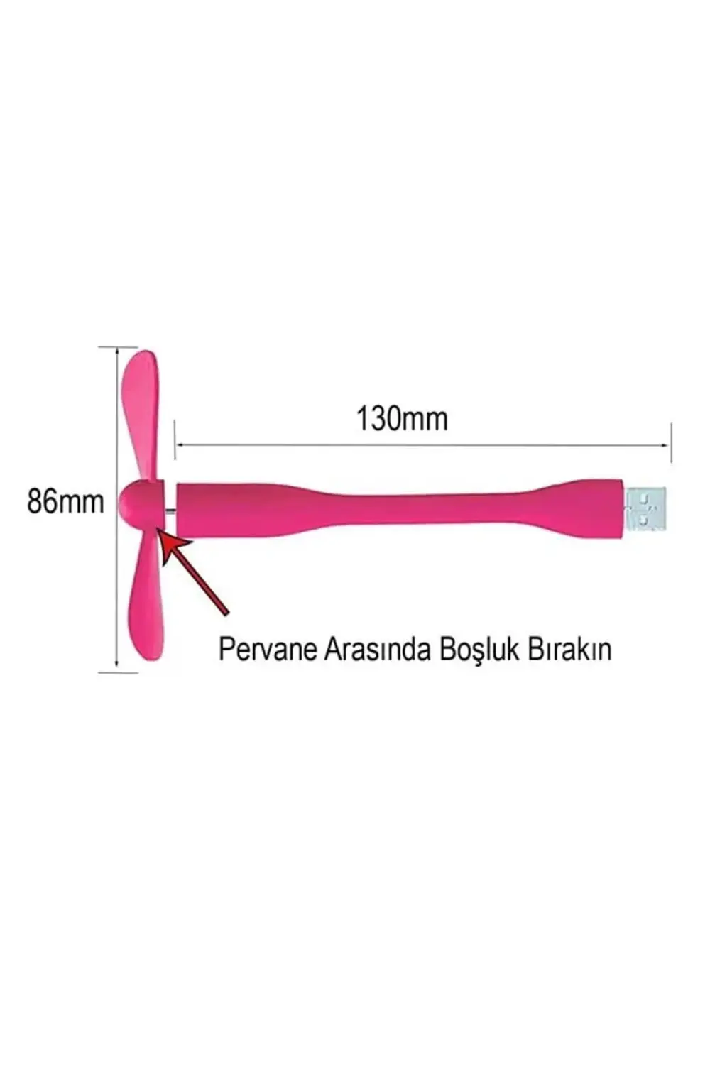 PM-20579 Taşınabilir Esnek USB Mini Fan Vantilatör (PowerBank - L
