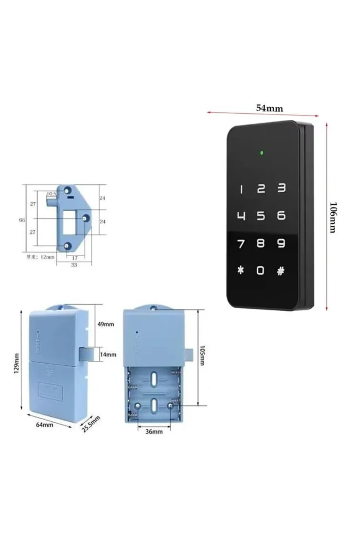 PM-26728 RFID Ve Tuş Panelli Dijital Elektronik Kapı Dolap Kilidi (2’li Paket) PM-26728 RFID Ve Tuş Panelli Dijital Elektronik Kapı Dolap Kilidi (2’li Paket)