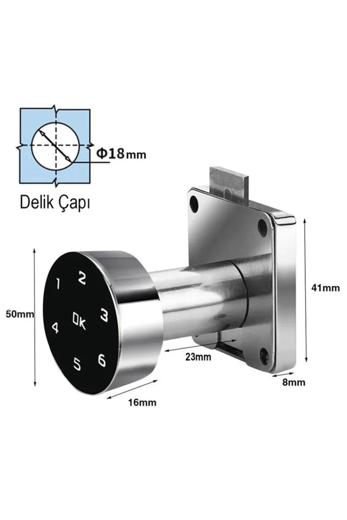 PM-26730 Çekmece Dolap Kilidi Dijital Numaralı Standart