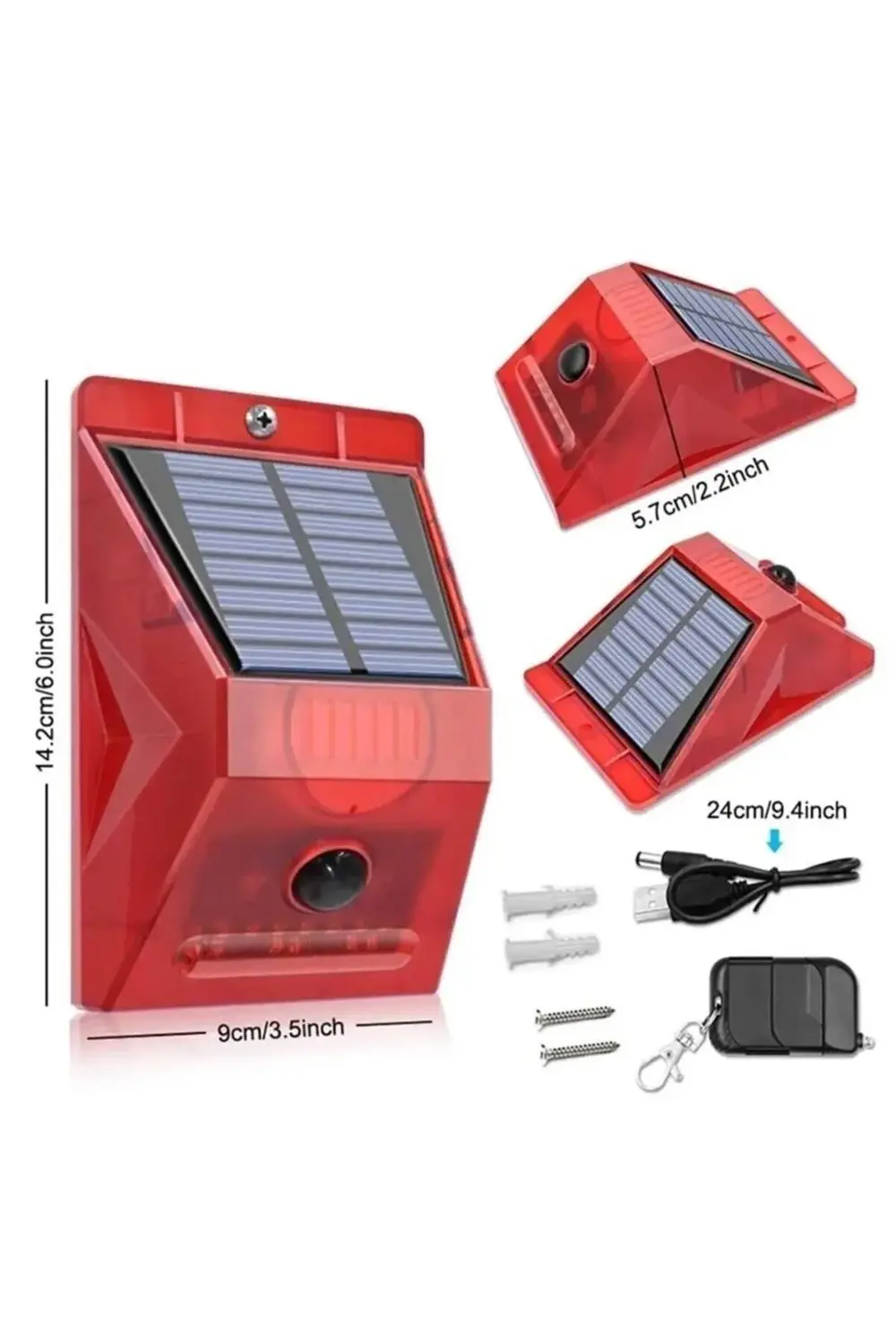 PM-26957 Sesli Hayvan Kovucu Alarm Cihazı Uzaktan Kumandalı Solar