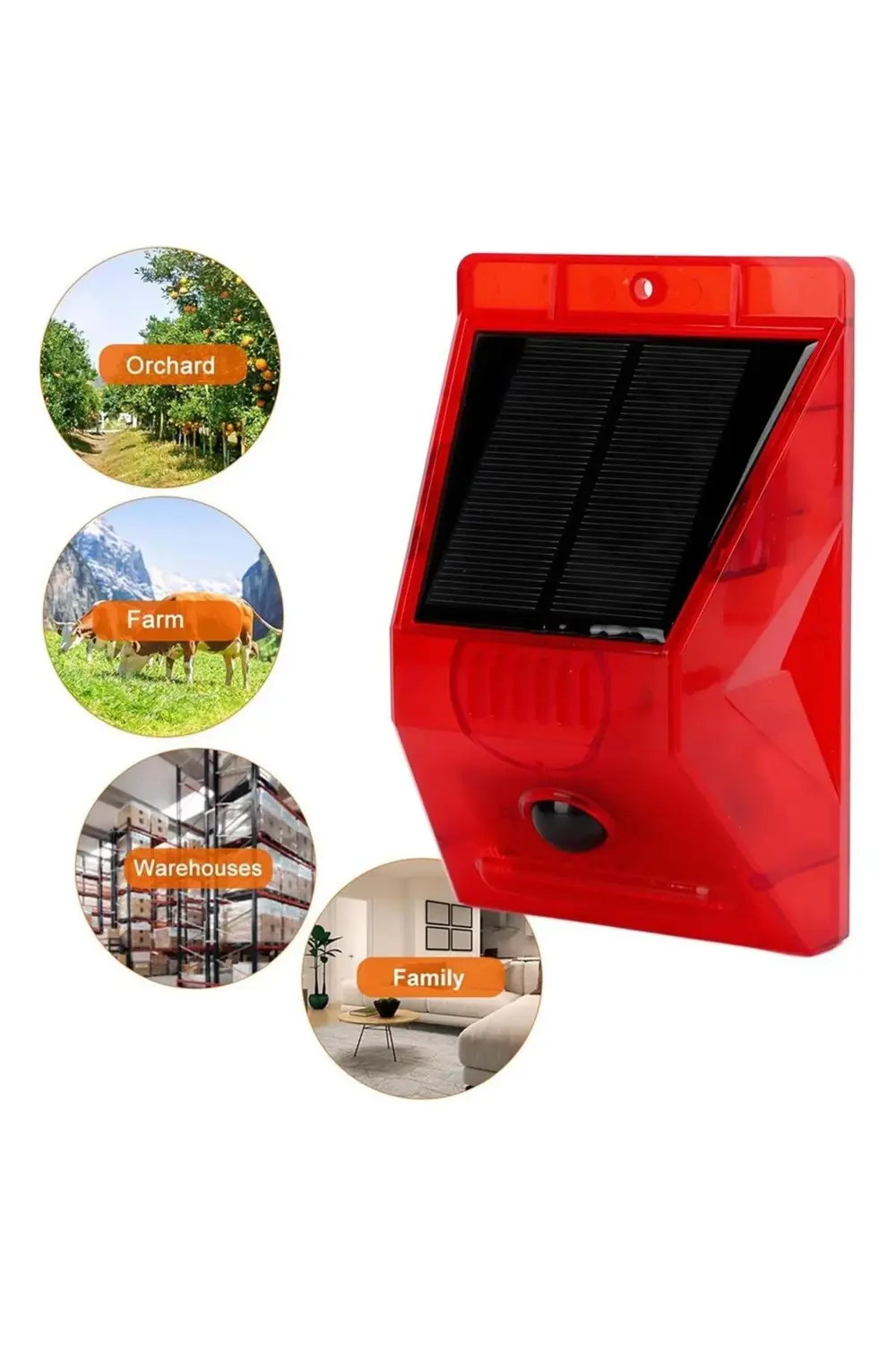 PM-26957 Sesli Hayvan Kovucu Alarm Cihazı Uzaktan Kumandalı Solar