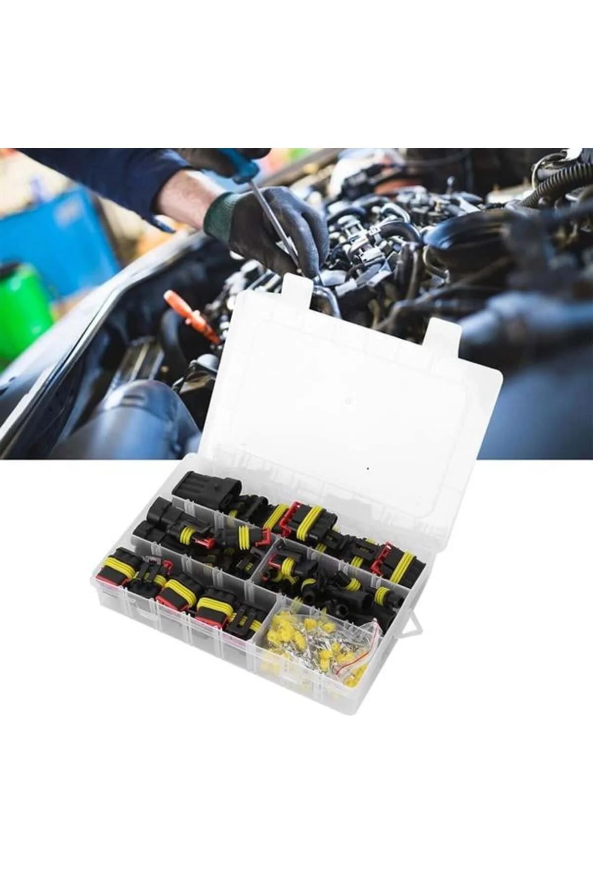 PM-28532 HID JST Konnektör Seti Oto Elektrik Kablo Soketleri Su Geçirmez 352 Parça - Görsel 3