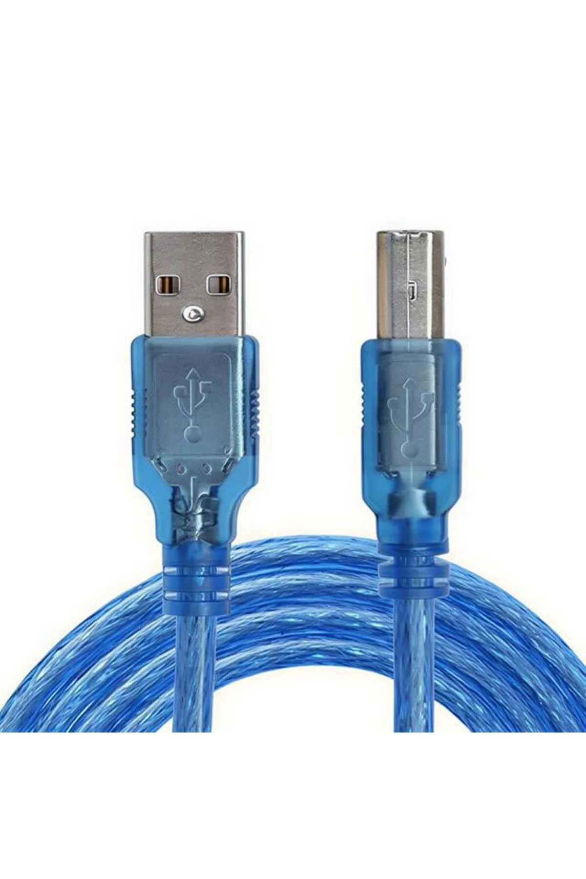 PM-3267 3 Metre Şeffaf Mavi USB 2.0 Yazıcı Kablosu