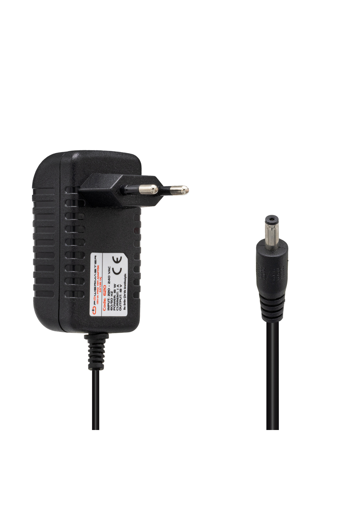 Pm-620 18 Volt - 1 Amper 3.5*1.35 Mm Uçlu Plastik Kasa Priz Tipi Adaptör