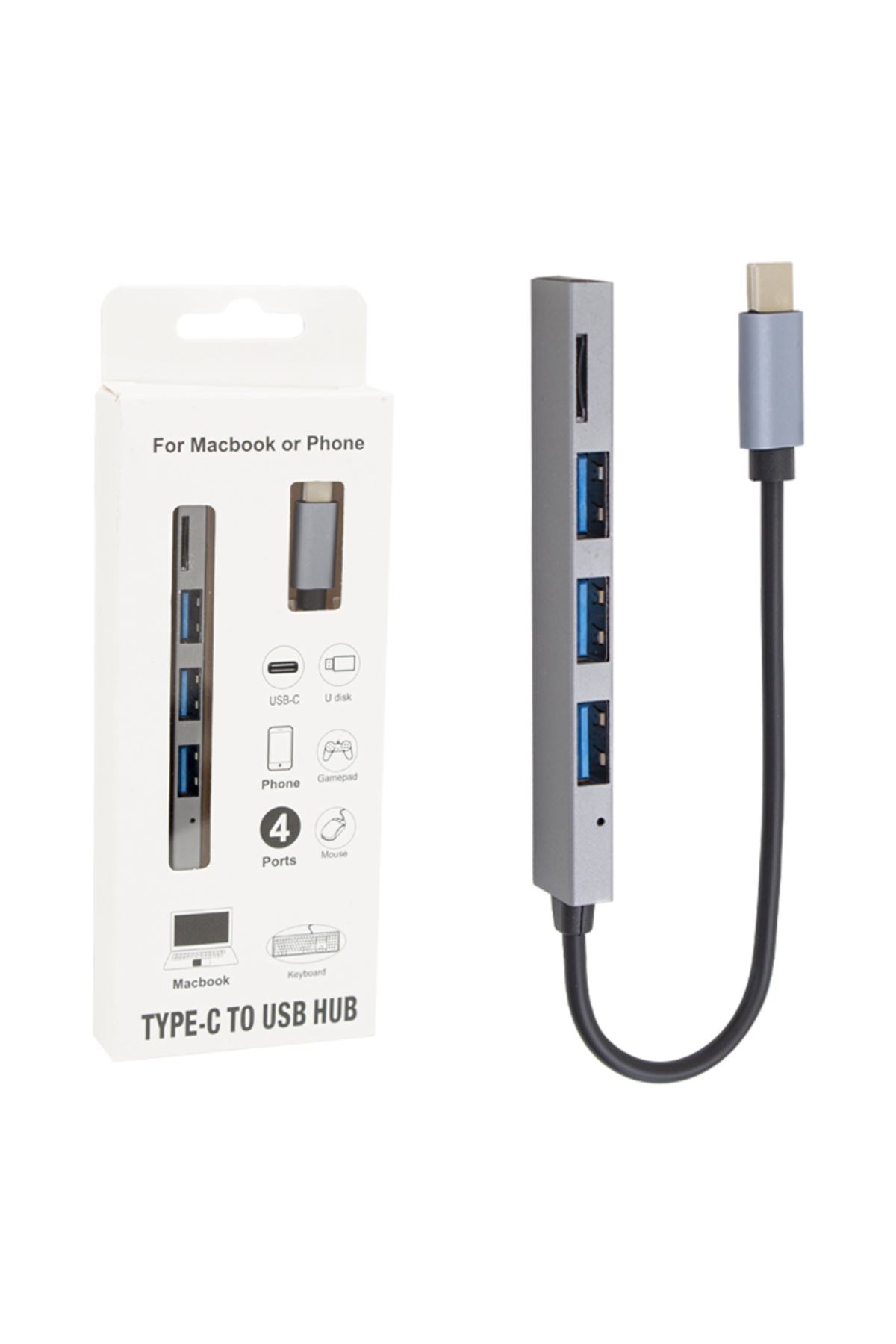 PM-6493 TYPE-C HUB 3x USB 3.0 SD/TF HAFIZA KART OKUYUCU DOCK STAT