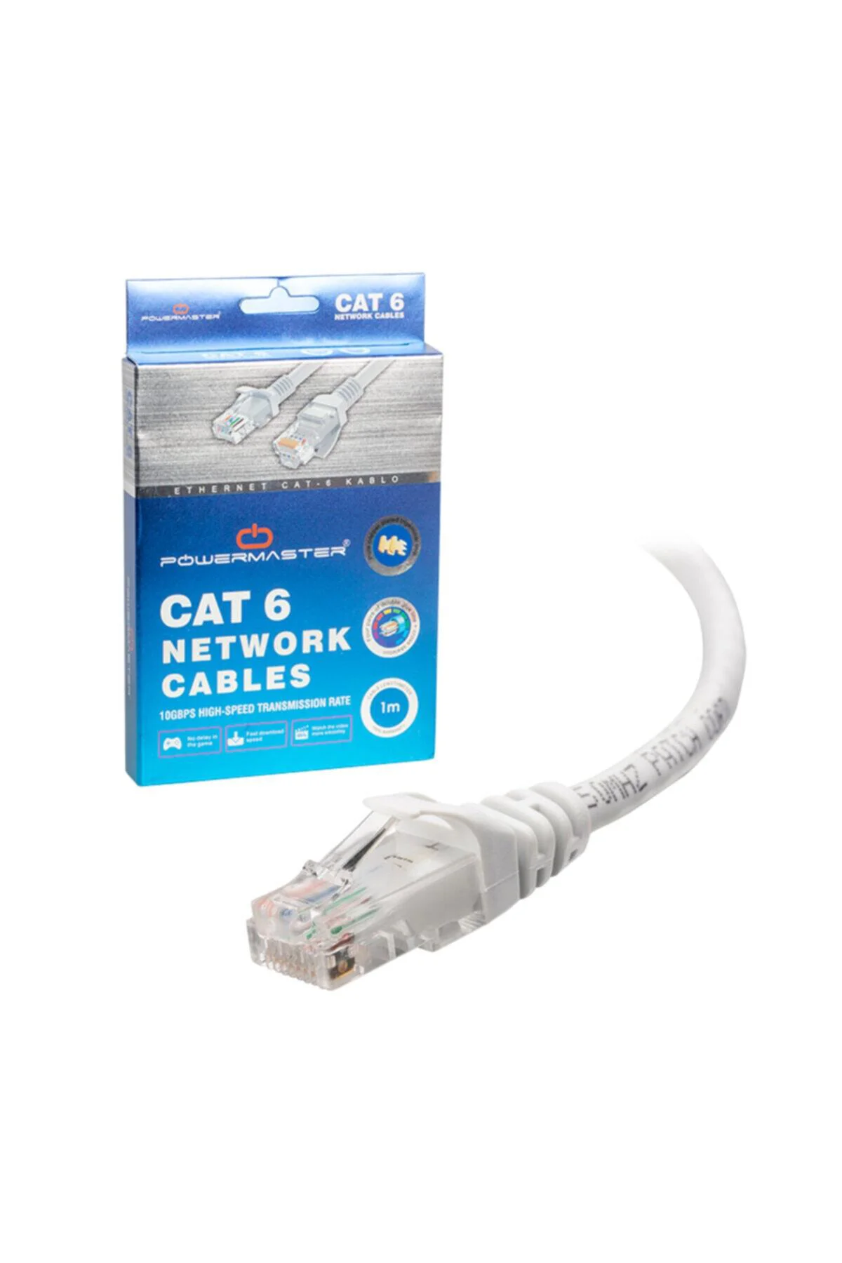 Pm-7353 1 Metre Gri Poşetli Cat6 Kablo