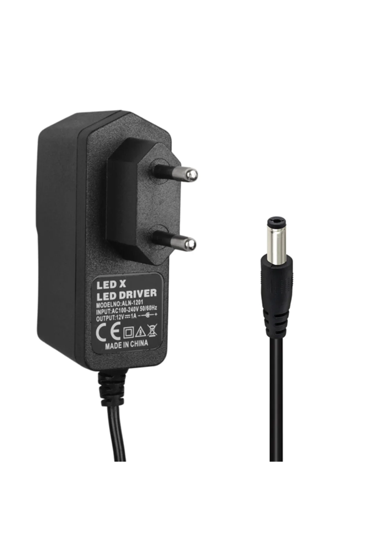 PM-8118 12 Volt - 1 Amper 5.5*2.5 Mm Uçlu Plastik Kasa Priz Tipi 
