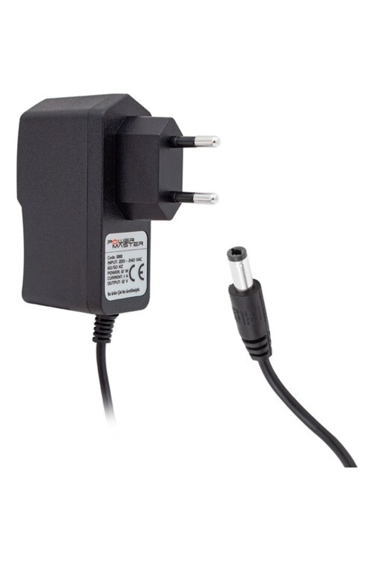 Pm-8118 12 Volt - 1 Amper Priz Tipi Plastik Adaptör 5.5*2.5 Uç