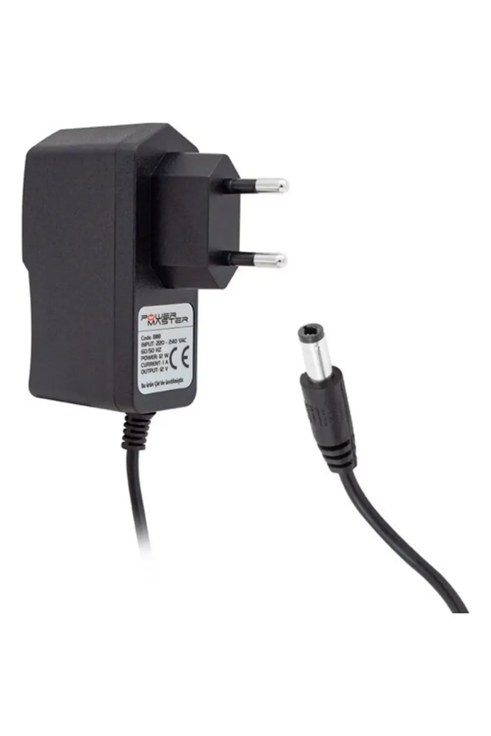 Pm-8118 12 Volt - 1 Amper Priz Tipi Plastik Adaptör 5.5*2.5 Uç