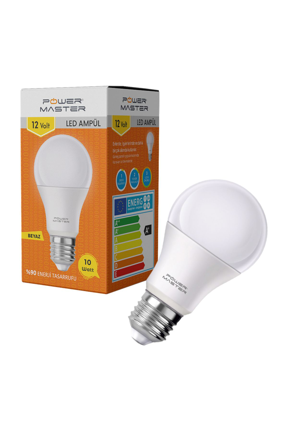 Ok Aksesuar Pmled-12V E27 850Lmn 10 Watt 12 Volt 6500K Beyaz Led Ampul  Go506