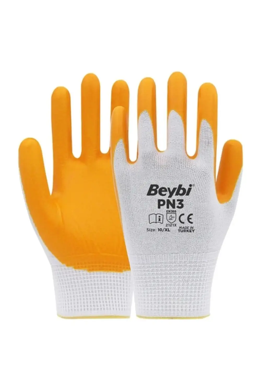 Pn3 Sarı Iş Eldiveni Polyester No:10 Örme Nitril Beybi Royaleks G