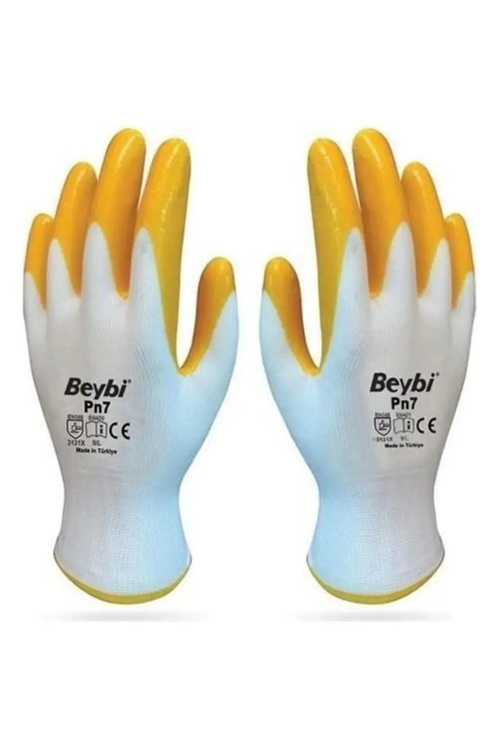 Pn7 Sarı Iş Eldiveni Polyester Örme Nitril Beybi No:10 Royaleks G