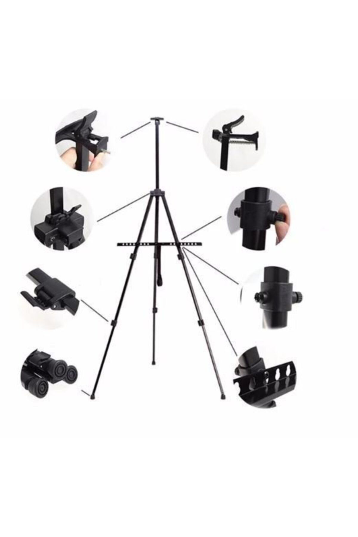 Yuenbi Pnr Şövale Metal 0301 Siyah Çantali