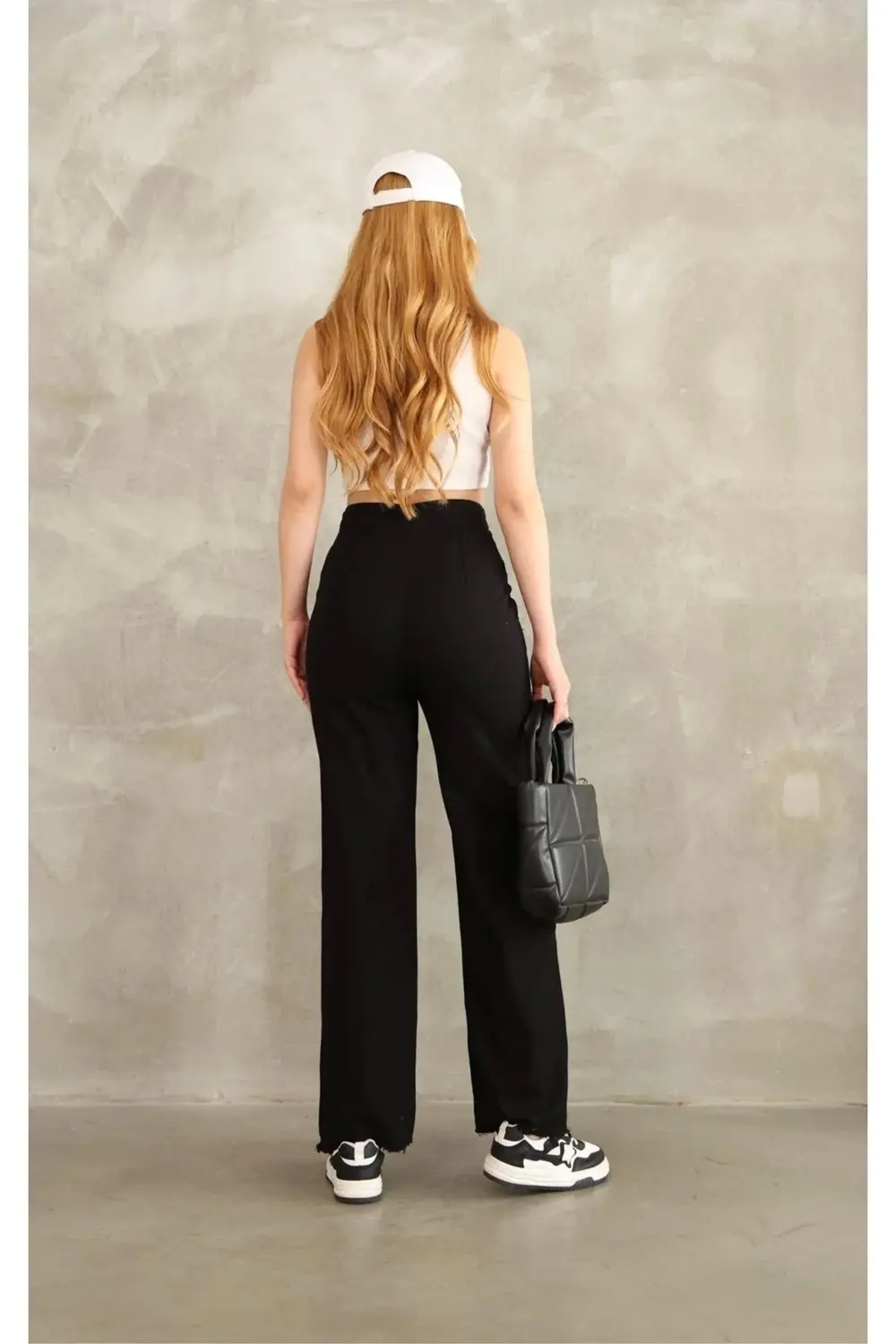 Pnt gabardin kemer detay pantolon