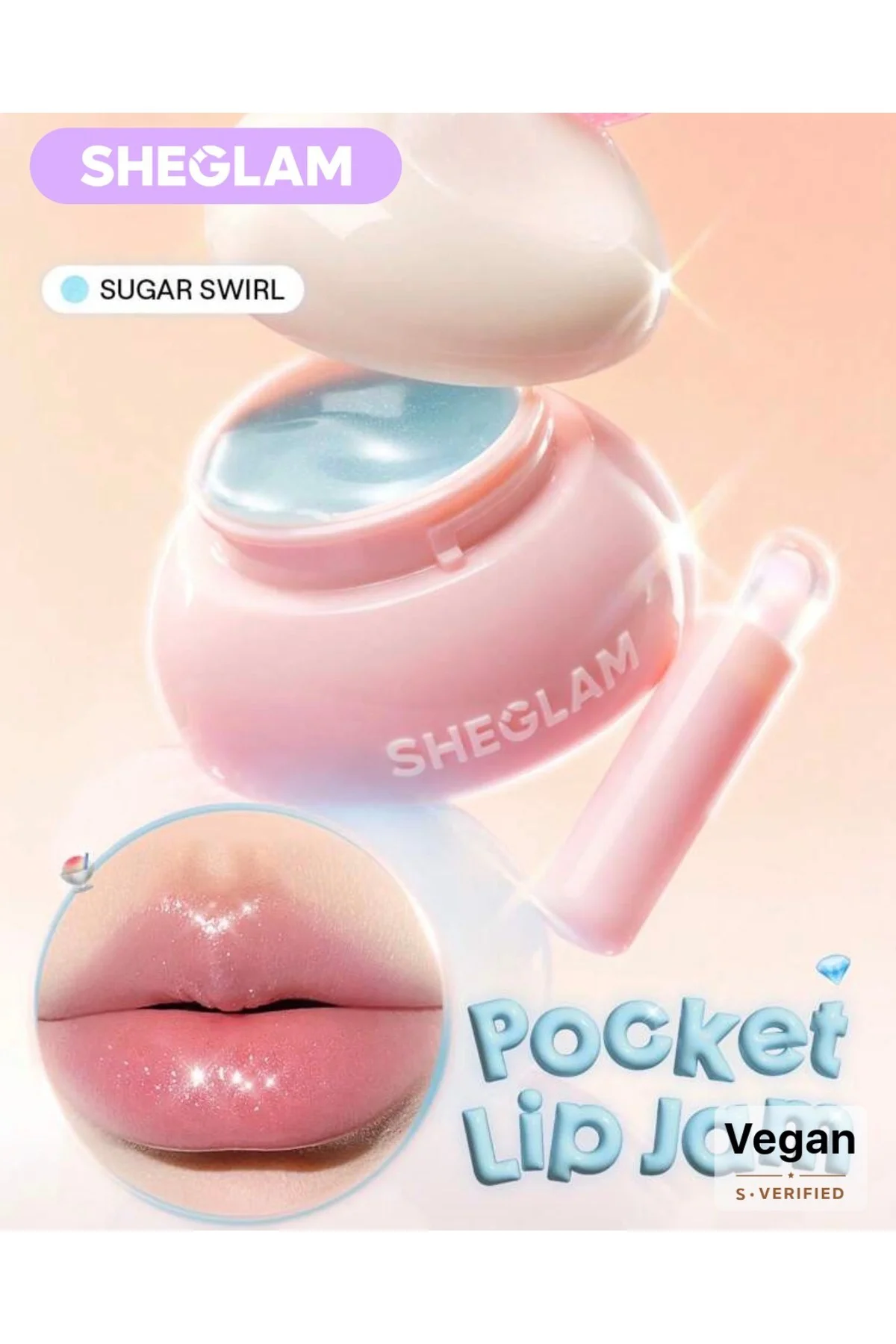 Pocket Lip Jam Dudak Parlatıcısı Nemlendirici Balm - Sugar Swirl (Vegan)