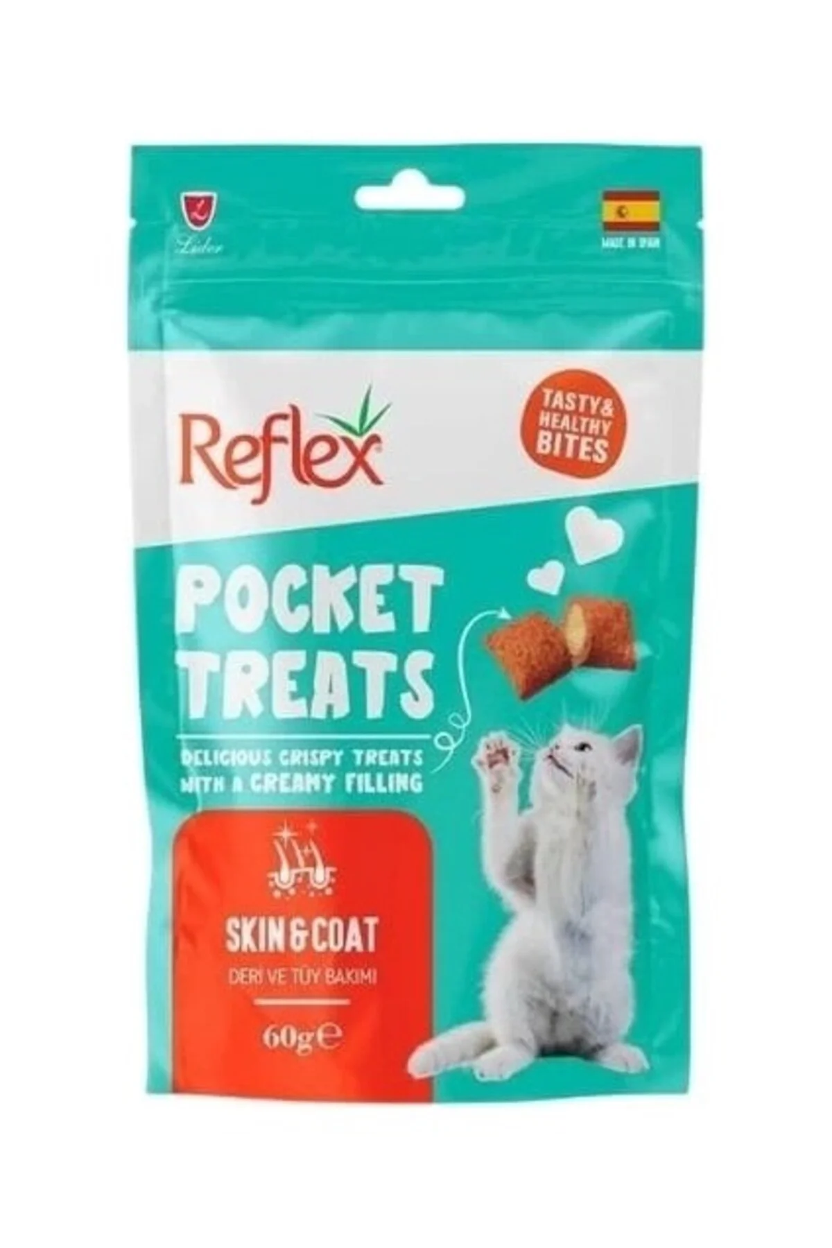 Pocket Treats Deri ve Tüy Bakımı Destekleyici Kedi Ödül Maması 60