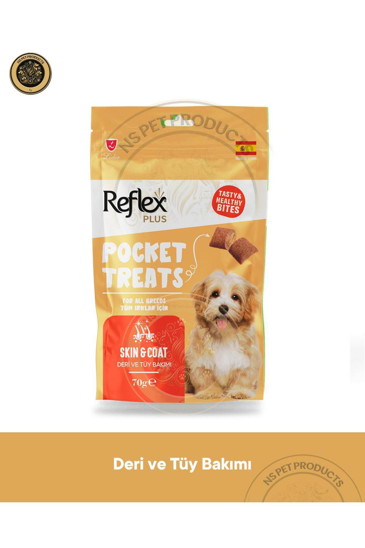 Pocket Treats / Deri ve Tüy Sağlığı İçin Köpek Ödül Maması 70gr